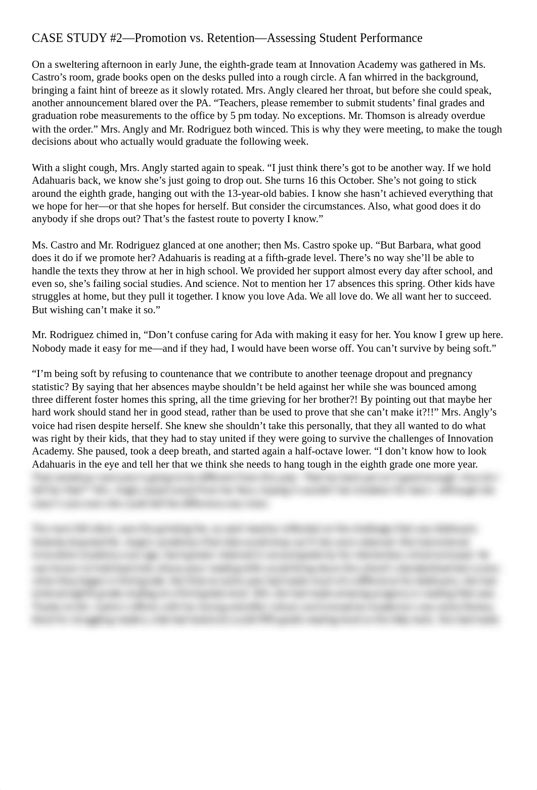 CASE STUDY - Promotion vs. Retention—Assessing Student Performance [with discussion questions].pdf_d8vx88bskne_page1