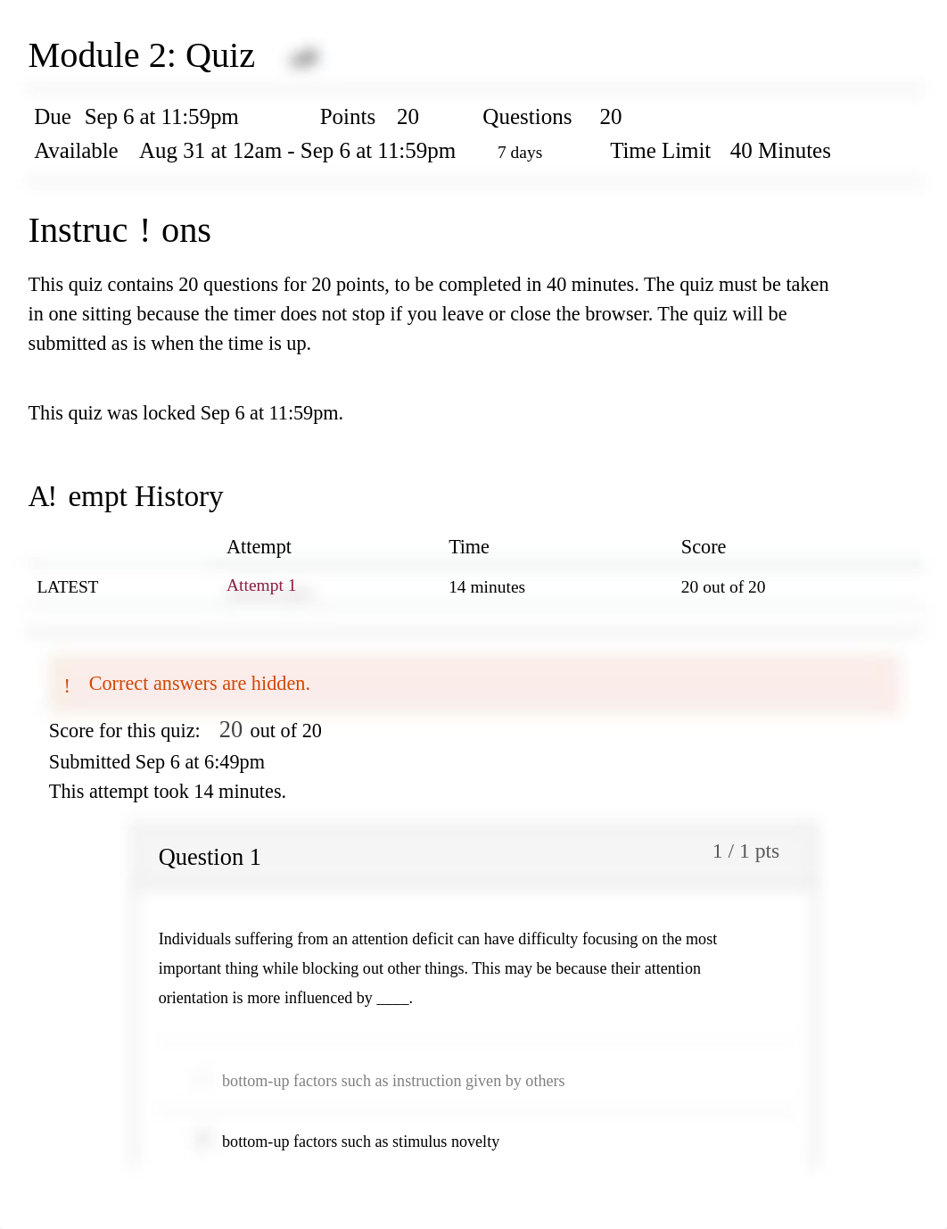 Module 2: Quiz: PSY 324: Memory and Cognition (2020 Fall - A).pdf_d8vx9fiiv9y_page1