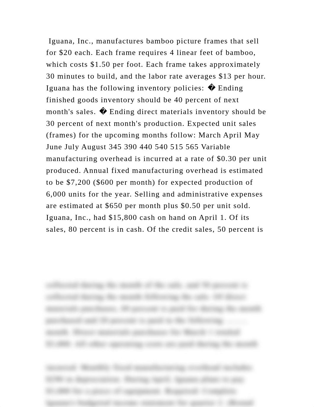 Iguana, Inc., manufactures bamboo picture frames that sell for $20 ea.docx_d8vz6epge4m_page2