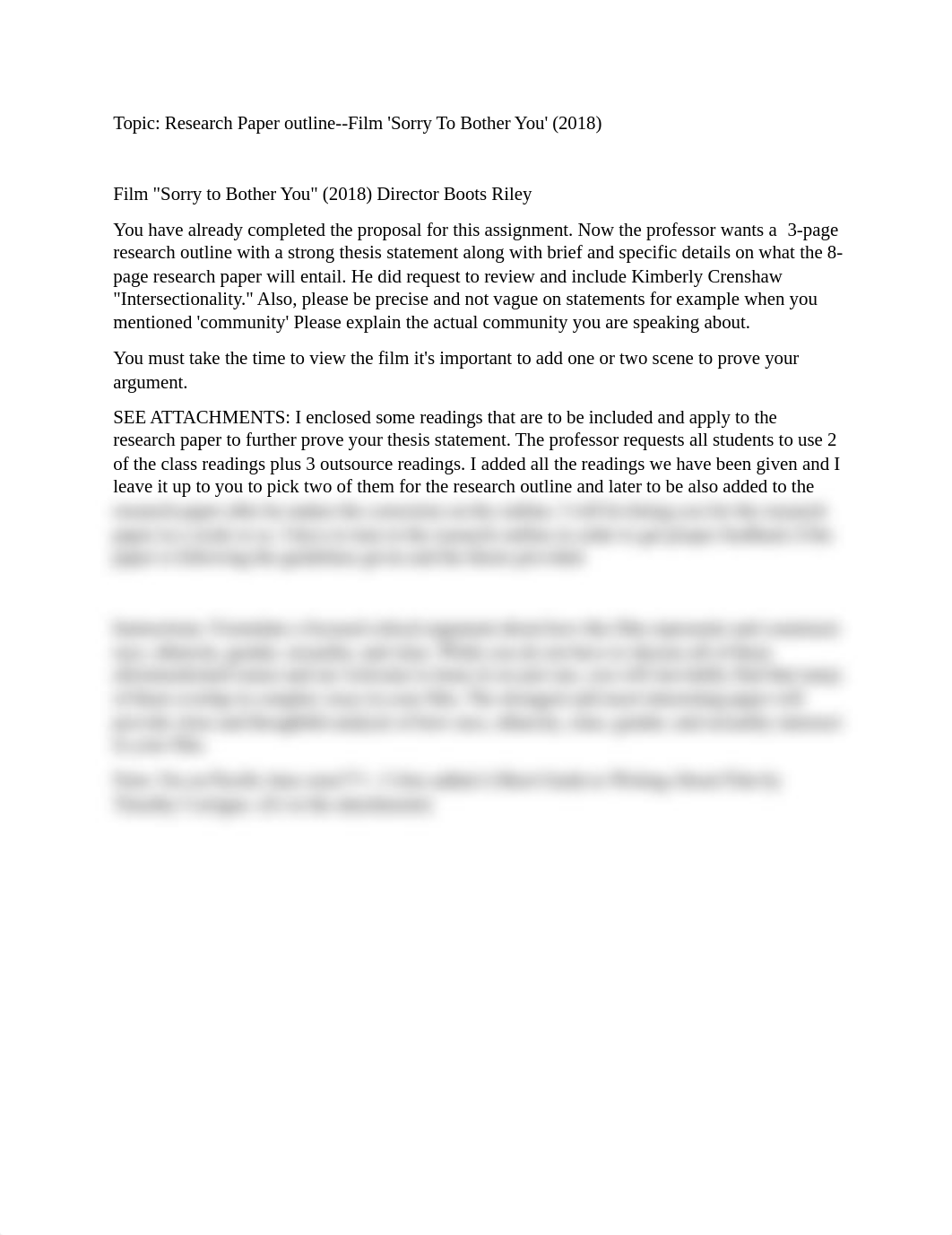 Research Paper outline--Film 'Sorry To Bother You' (2018) instructions.docx_d8wlk746616_page1