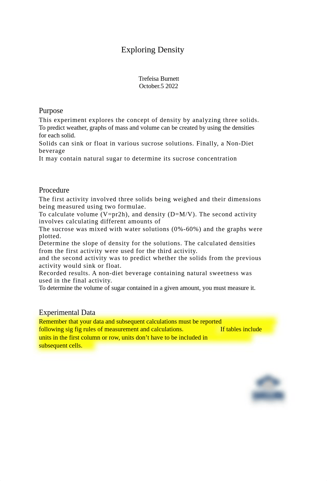 chemistry module 3 Lab 1-Exploring Density Lab Report dys.docx_d8wrpjbjx14_page1