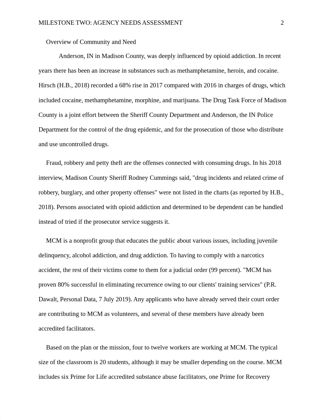 CJ 480 - 3-1 Final Project Milestone Two Agency Needs Assessment.docx_d8x6927djzt_page2