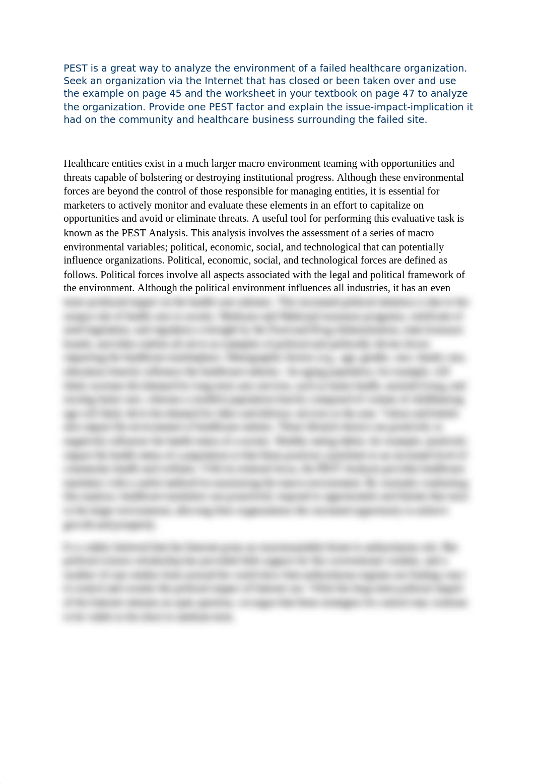 PEST is a great way to analyze the environment of a failed healthcare organization.docx_d8xkyv2bcmo_page1