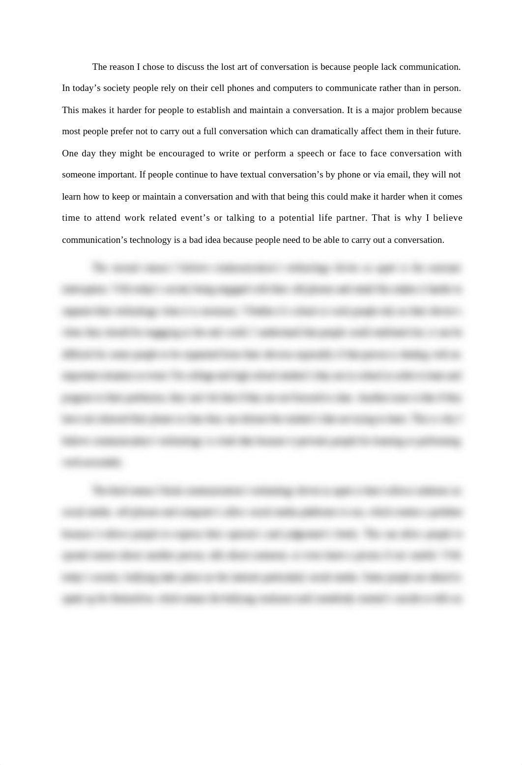 The reason I chose to discuss the lost art of conversation is because people lack communication.docx_d8xsmqtjr5m_page1