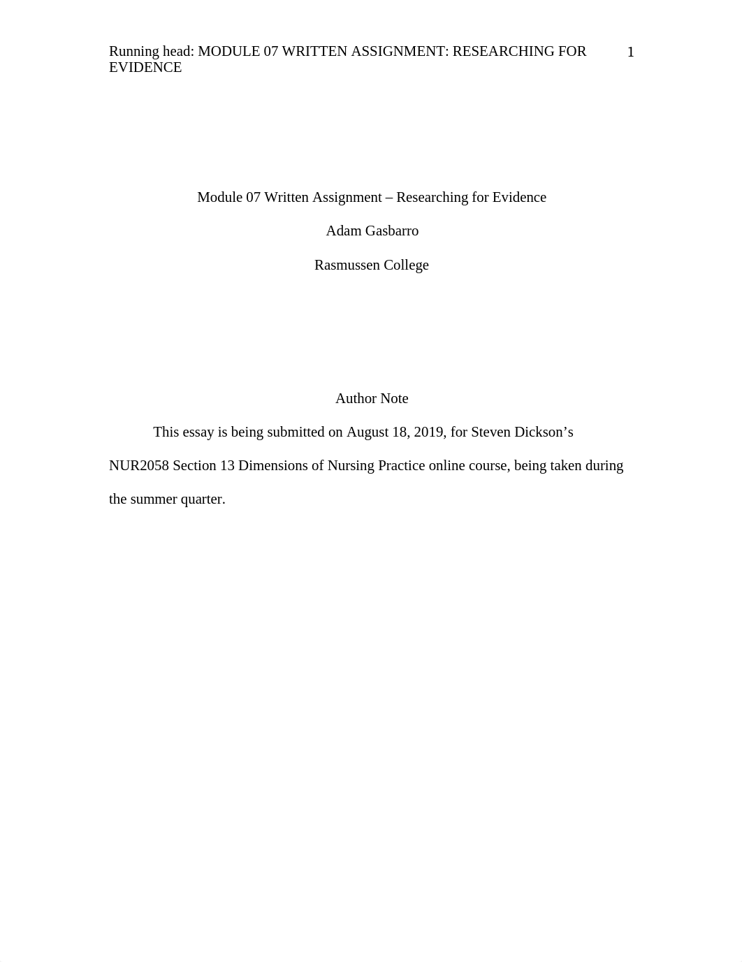 Agasbarro_Module 07 Written Assignment - Researching for Evidence_081819.docx_d8xt3ztnda7_page1