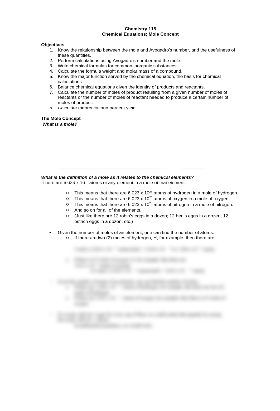 Chemical Equations; Mole Concept - Notes_d8y765zpu3t_page1