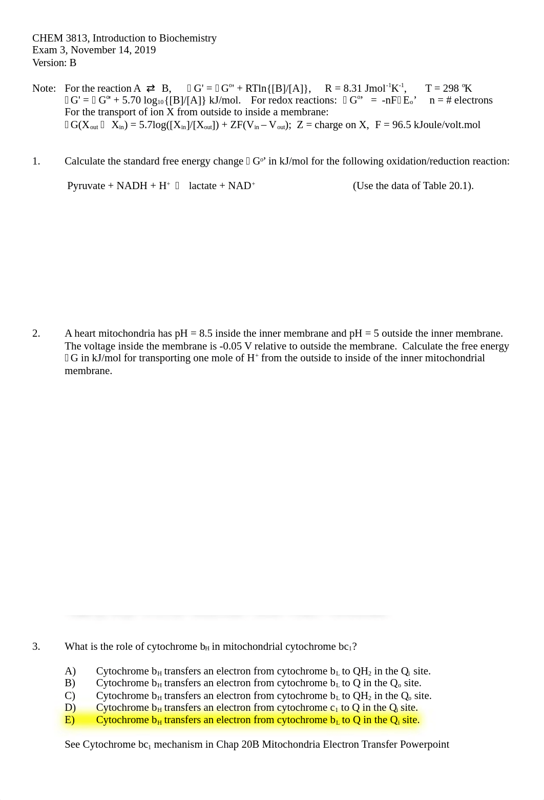 Exam 4 Old B Answers CHEM 3813 11-13-2019 (1).docx_d8ymr8bfn4q_page1