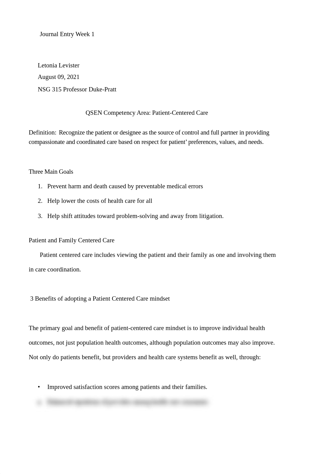 NSG 315 Week 1 QSEN Journal Patient-Centered Care.pdf_d8ytgv49ayx_page1