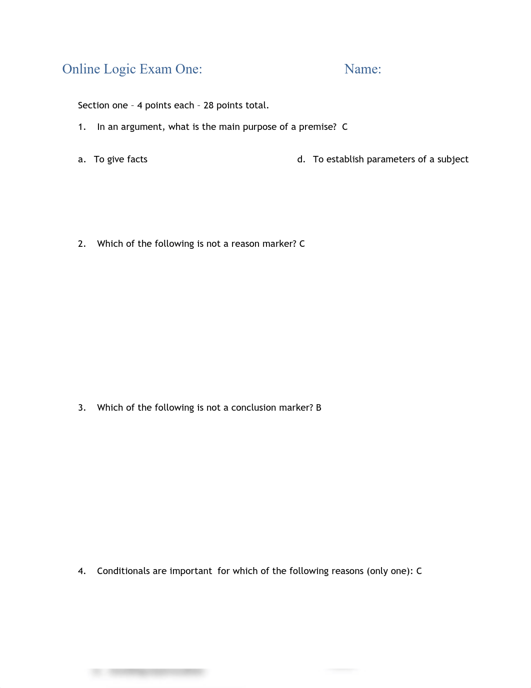 Online Logic Exam One ANSWERED.pdf_d8yusmjqc6j_page1