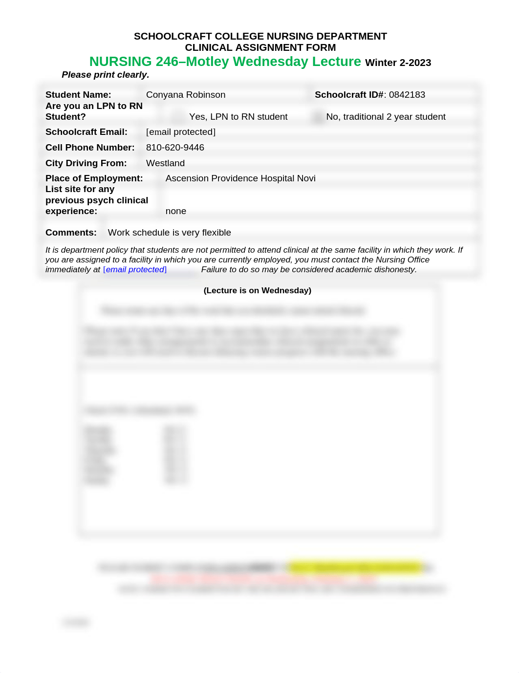 NURS 246 Motley Wednesday Lecture Winter 2-2022 clinical preference form.docx_d8zbrvsmn8y_page1