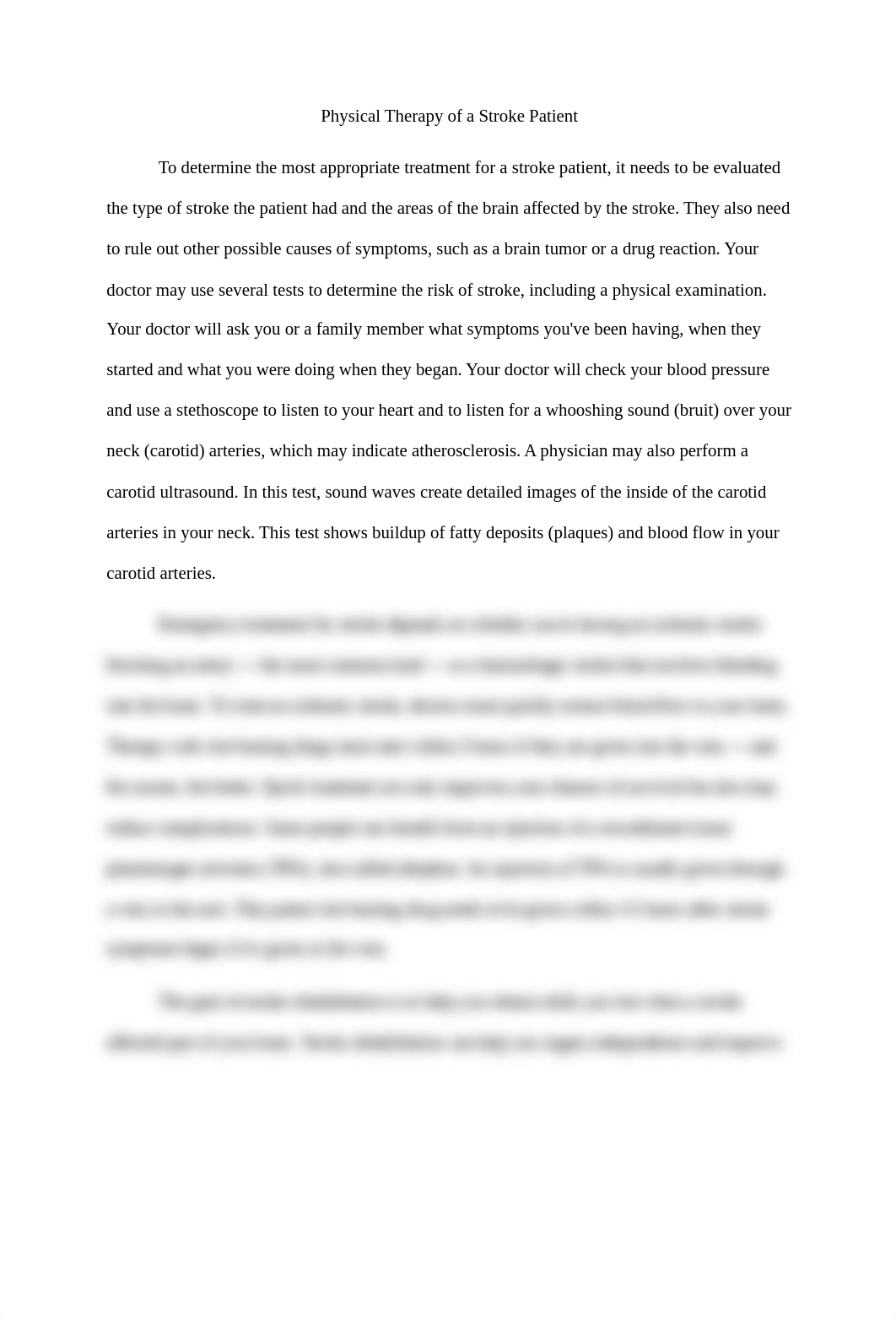 Chavis Module 02 Physical Therapy of a Stroke Patient.docx_d8zqpl86ljh_page1