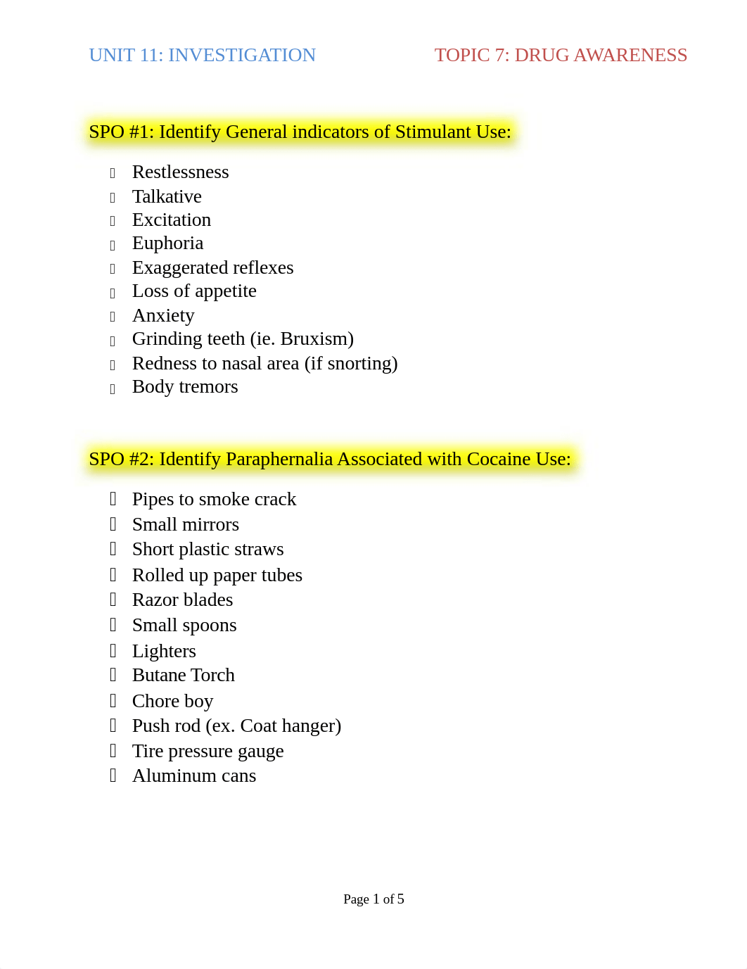 Unit 11 - Topic 7  Drug Awareness SPOs IN PROGRESS.docx_d8ztibroy26_page1