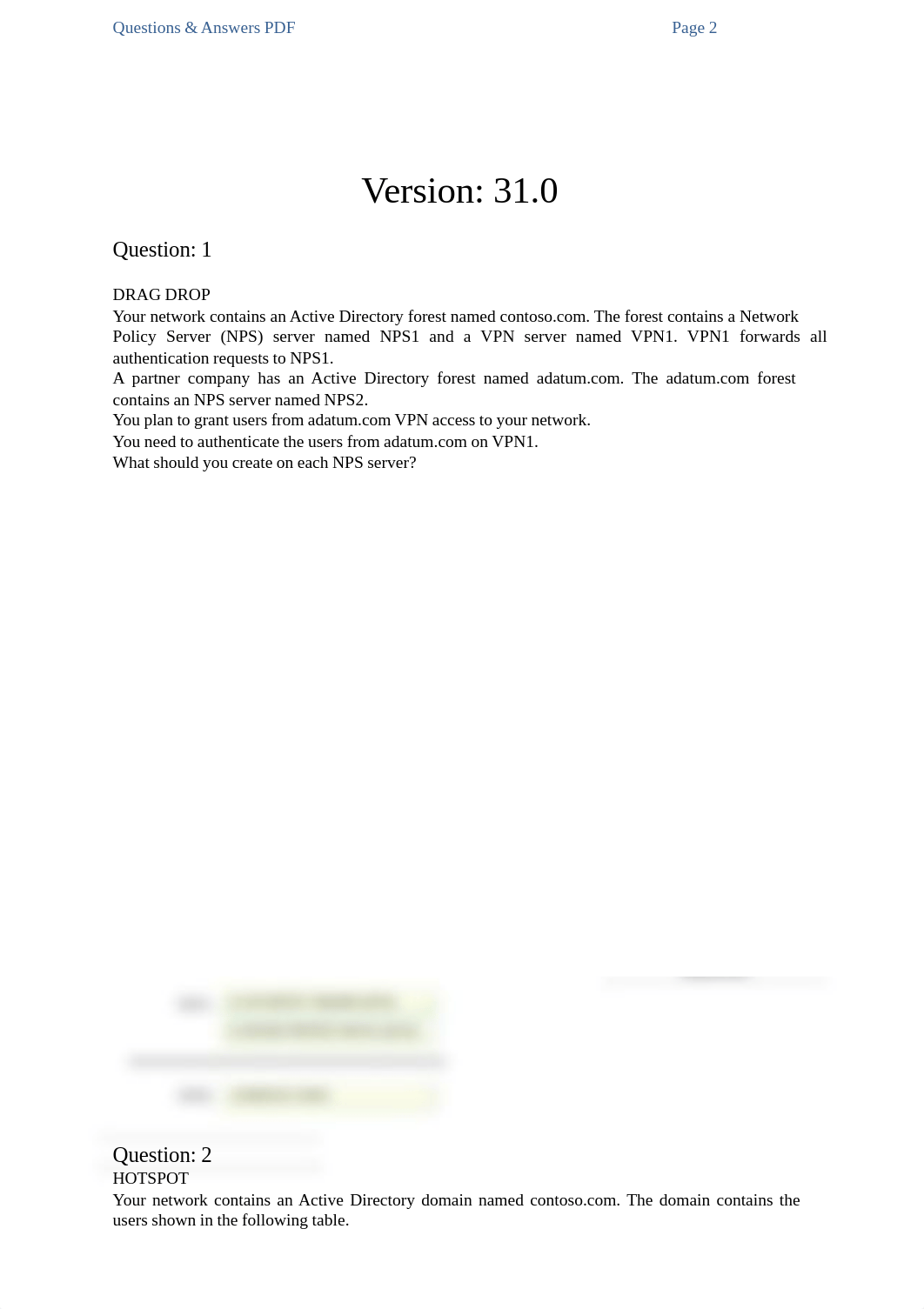 Microsoft MCP 70-411 Exam Questions & Answers (2018)_d8zxd9swgct_page2