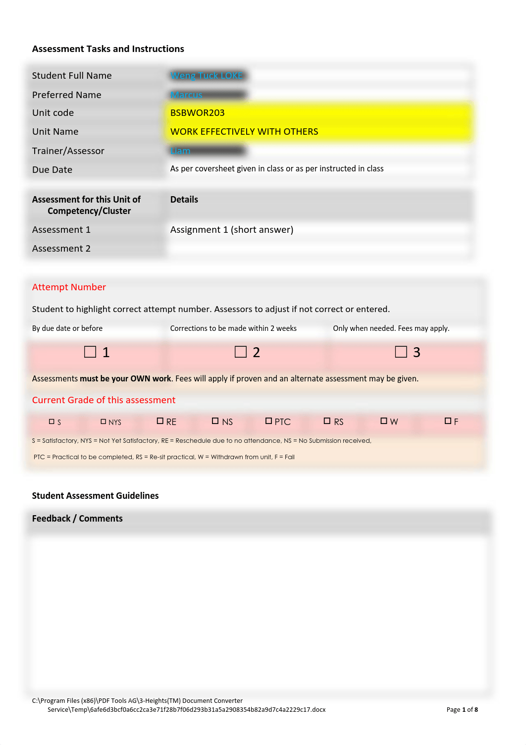 BSBWOR203 Assessmment 1 Assignment v2.pdf_d905fif4ubm_page1