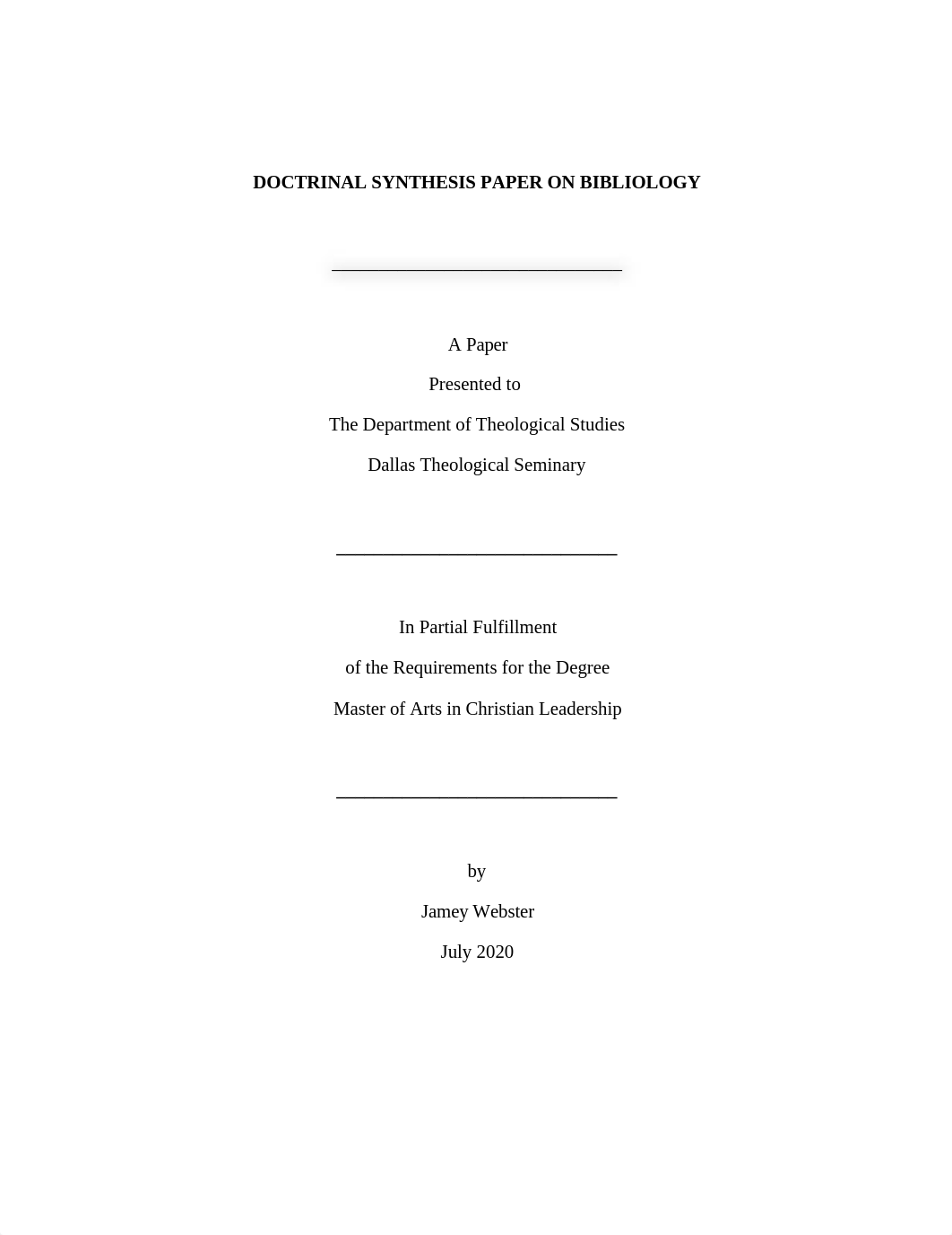 Doctrinal Synthesis Paper on Bibliology.docx_d9088pdzejp_page1