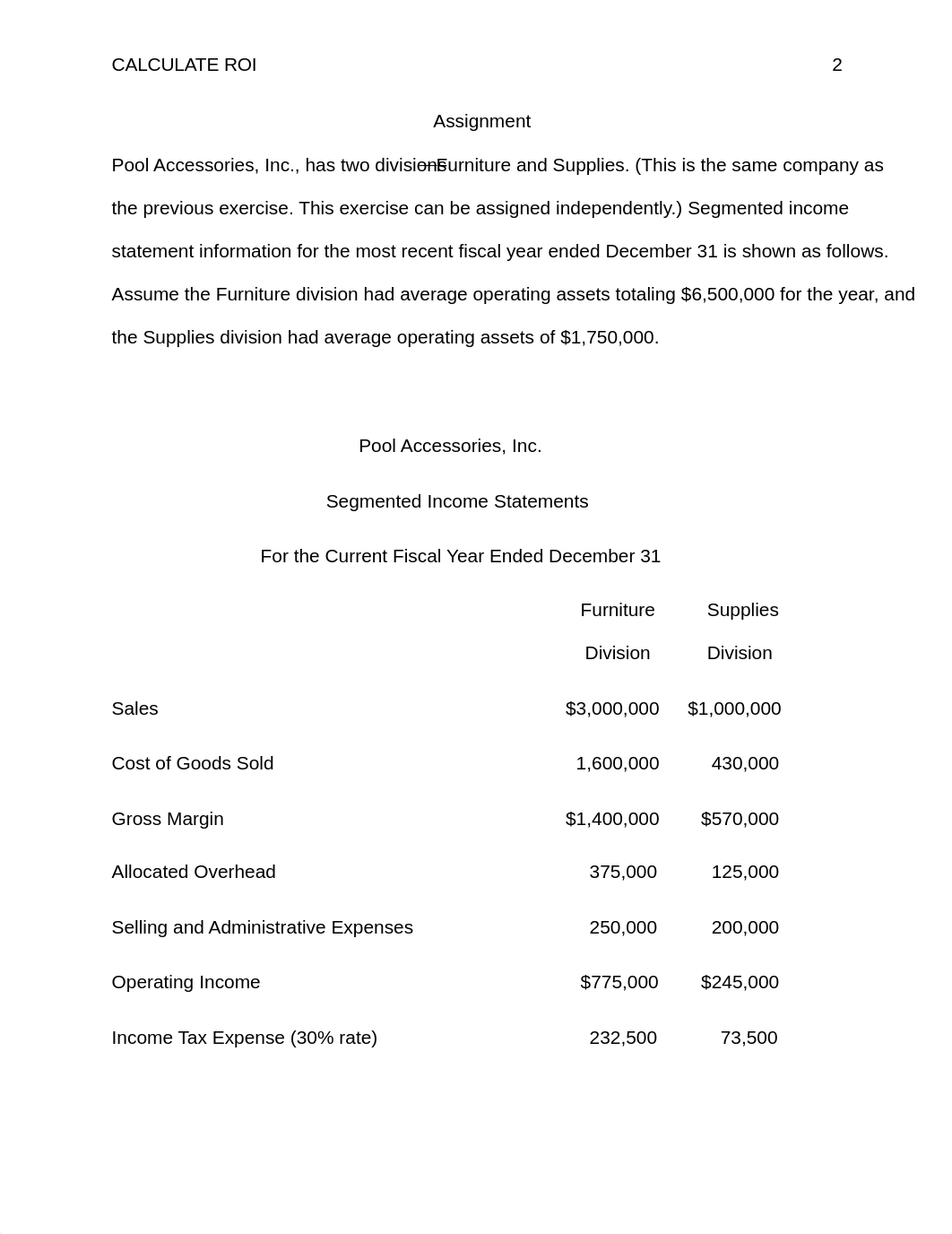 Written Assignment - ROI for Pool Accessories Inc WEEK 7.pdf_d90hr1upbog_page2