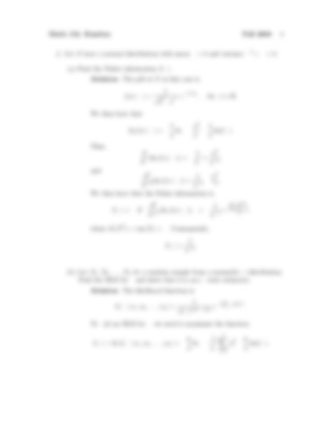 Exam 3 Review Problem Set Solution Fall 2009 on Statistical Theory_d90np4x8zwx_page3