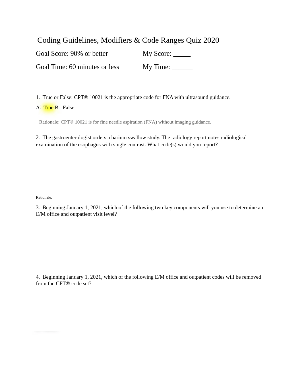 Coding Guidelines, Modifiers & Code Ranges Quiz 2022.docx_d9138tlz6gb_page1