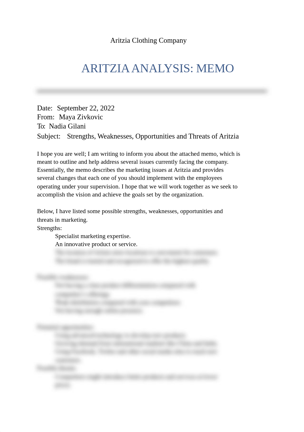 ARITZIA ANALYSIS MEMO.pdf_d91khaj8tn8_page1