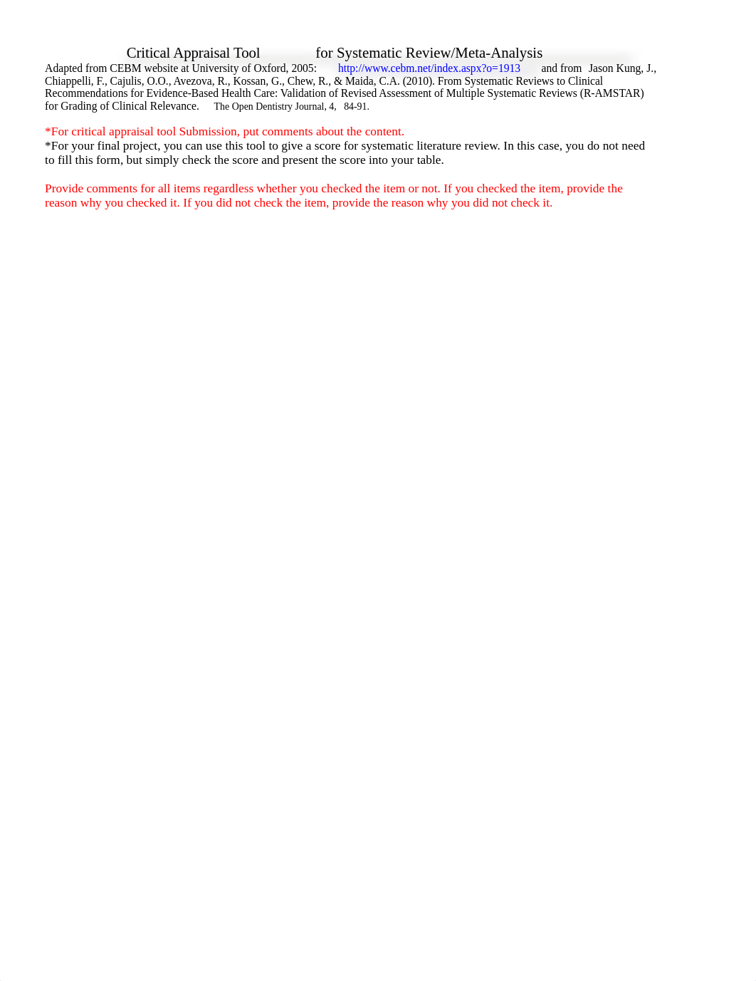 Critical Appraisal Tool for Systematic Review-Meta-Analysis-2019 (1).docx_d91pud4t8ql_page1