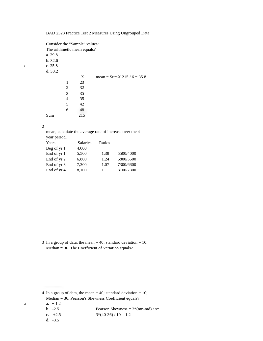 BAD 2323 Practice Exam 2 Measurements Using Ungrouped Data-19.xls_d929cl63jse_page1