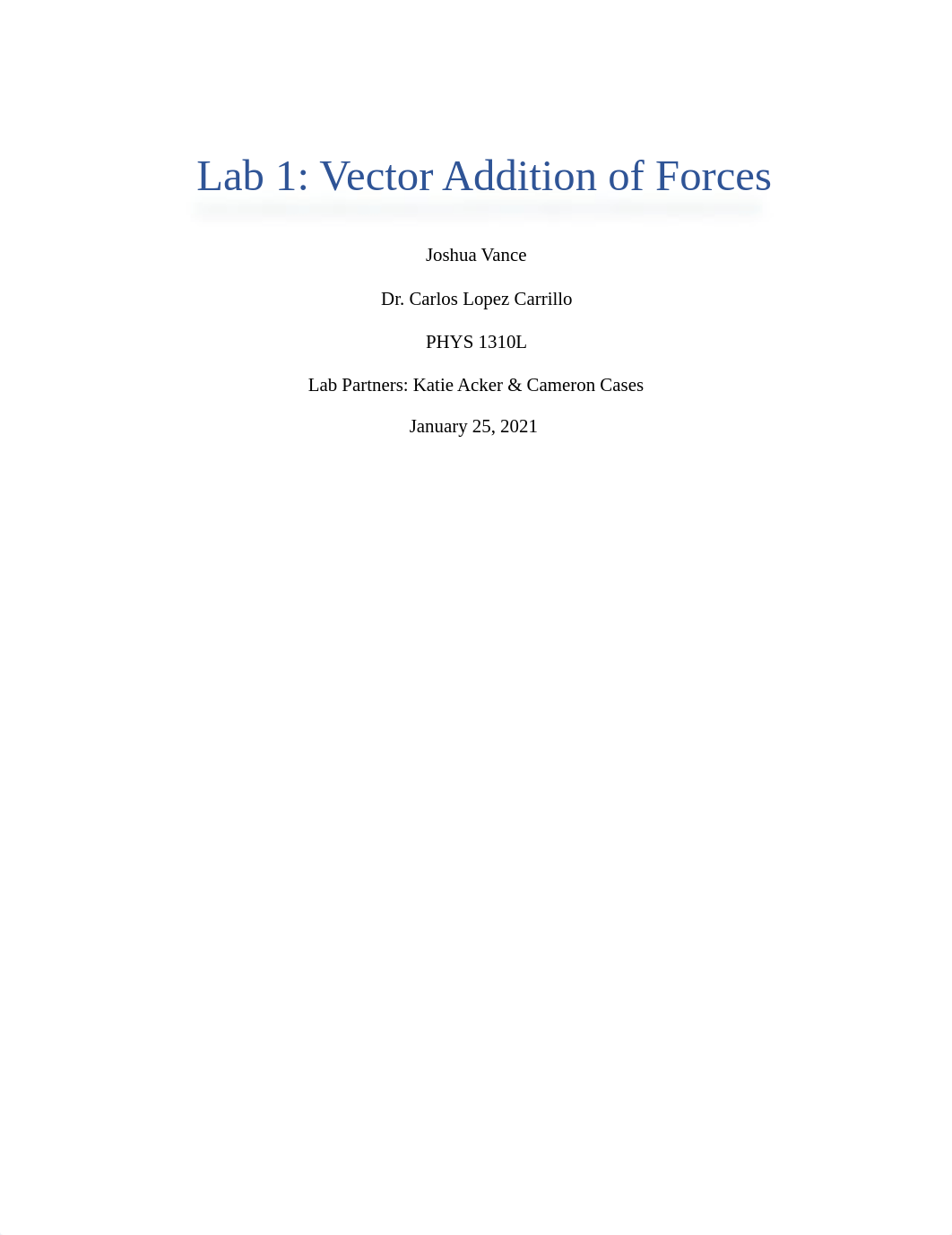 Vector Addition of Forces - Lab Report.pdf_d92atavf7jf_page1