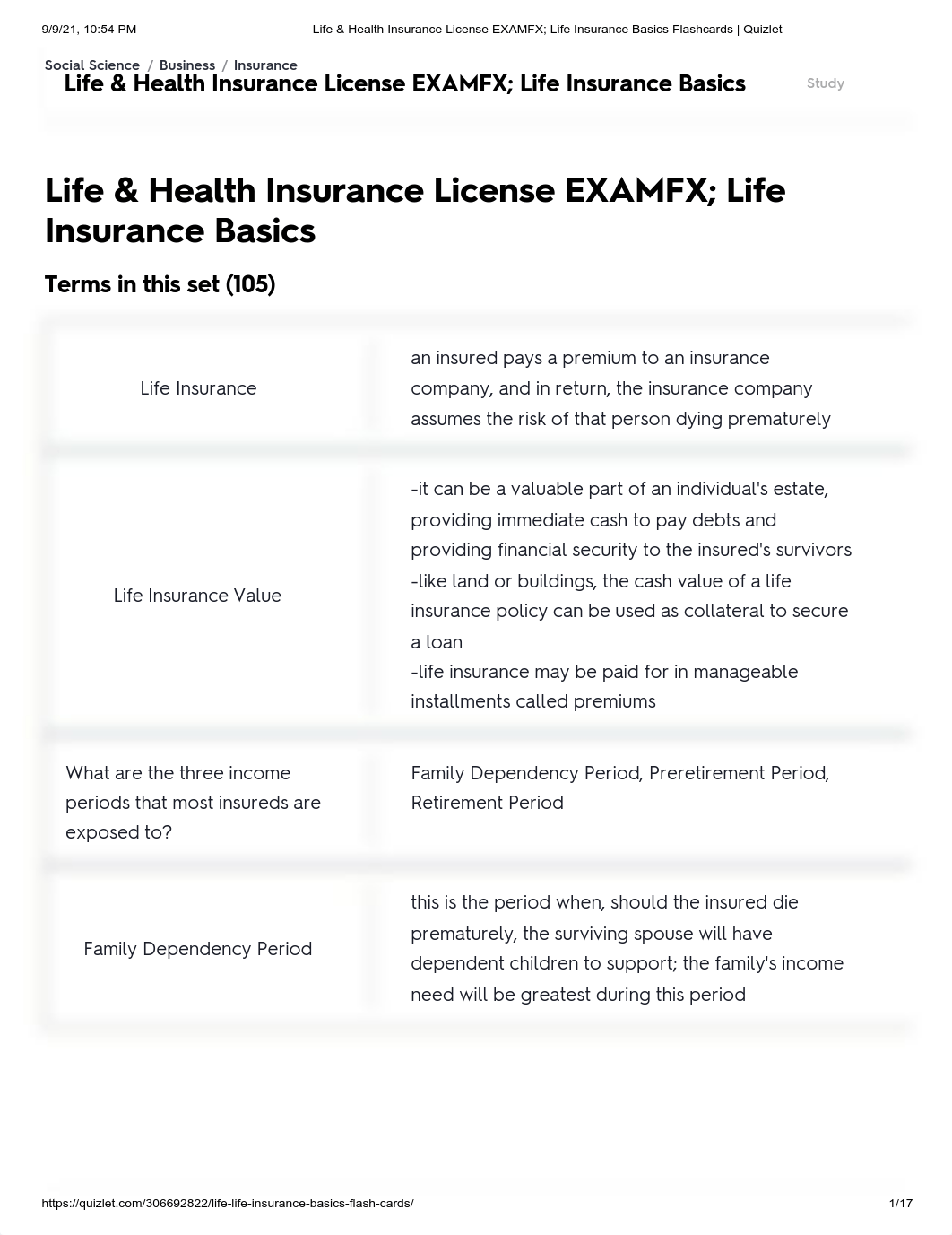 Life & Health Insurance License EXAMFX; Life Insurance Basics Flashcards _ Quizlet.pdf_d92kmu63cc4_page1