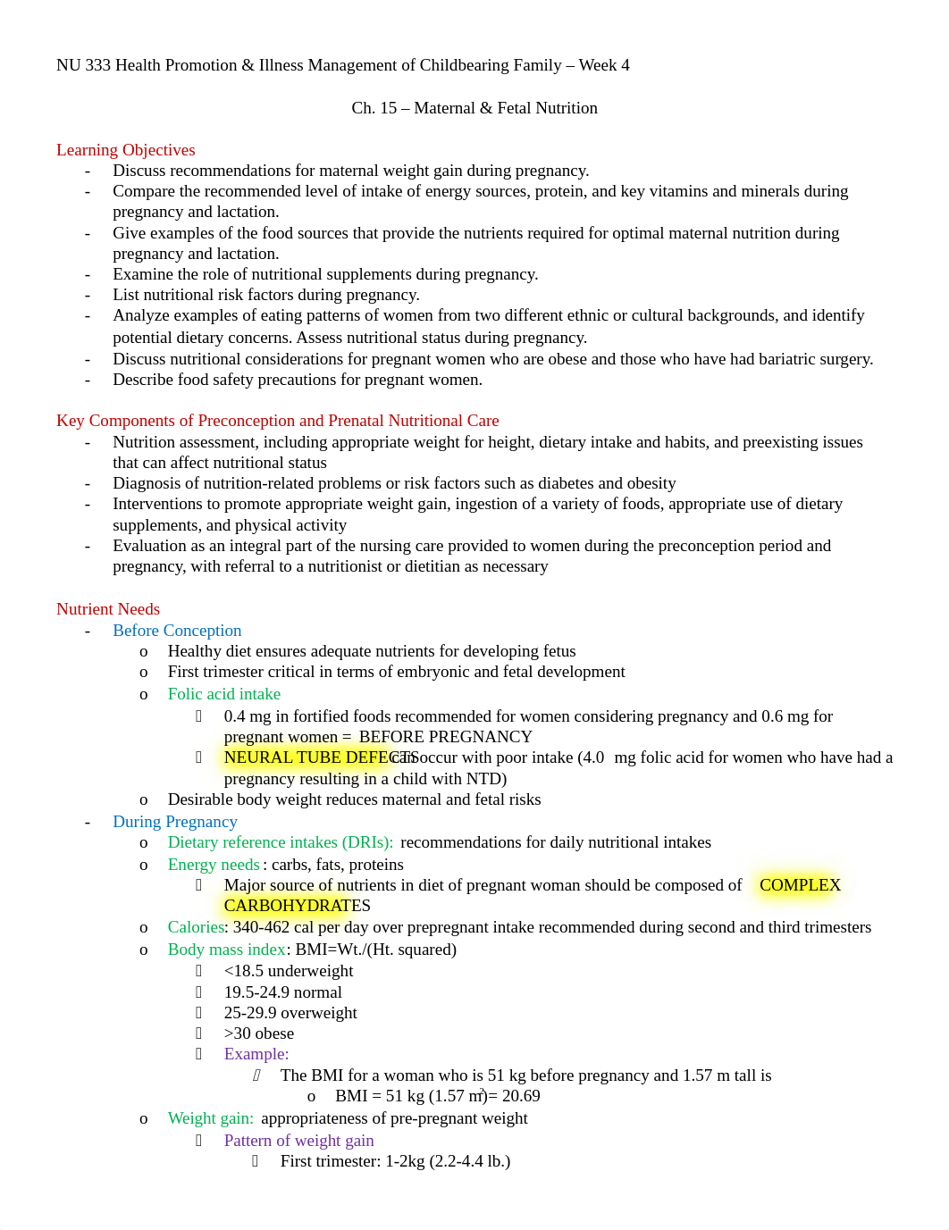 NU 333 WK 4 - Ch. 15 Maternal & Fetal Nutrition.docx_d92m1vrlp8a_page1