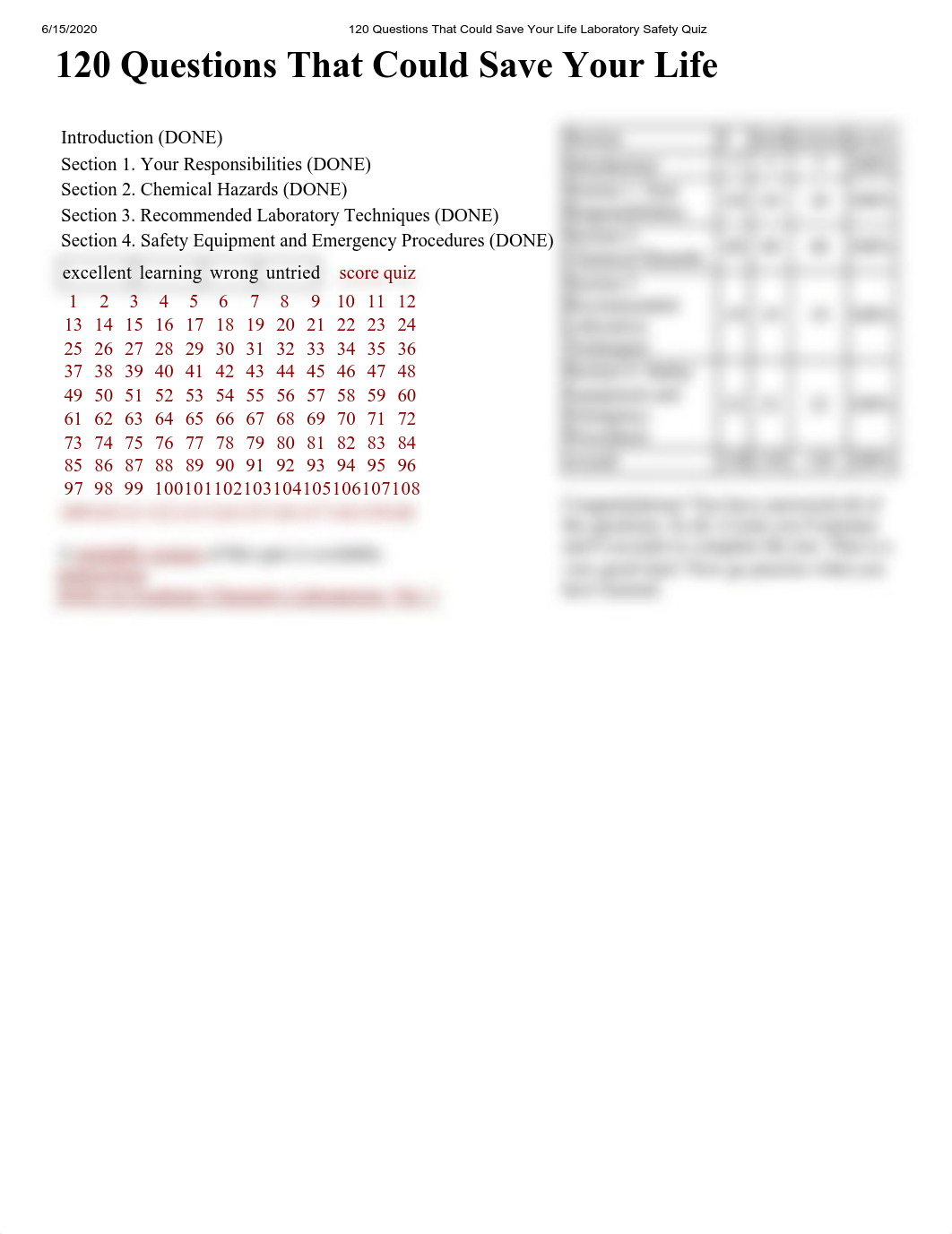 120 Questions That Could Save Your Life Laboratory Safety Quiz1.pdf_d92no42ul2x_page1