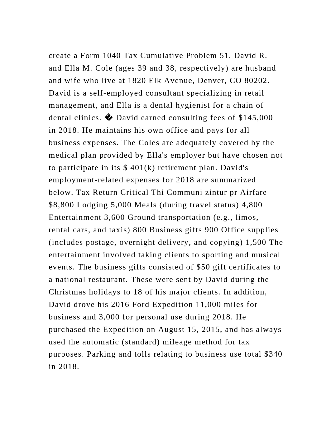 create a Form 1040 Tax Cumulative Problem 51. David R. and Ella M. C.docx_d92ux064m69_page2