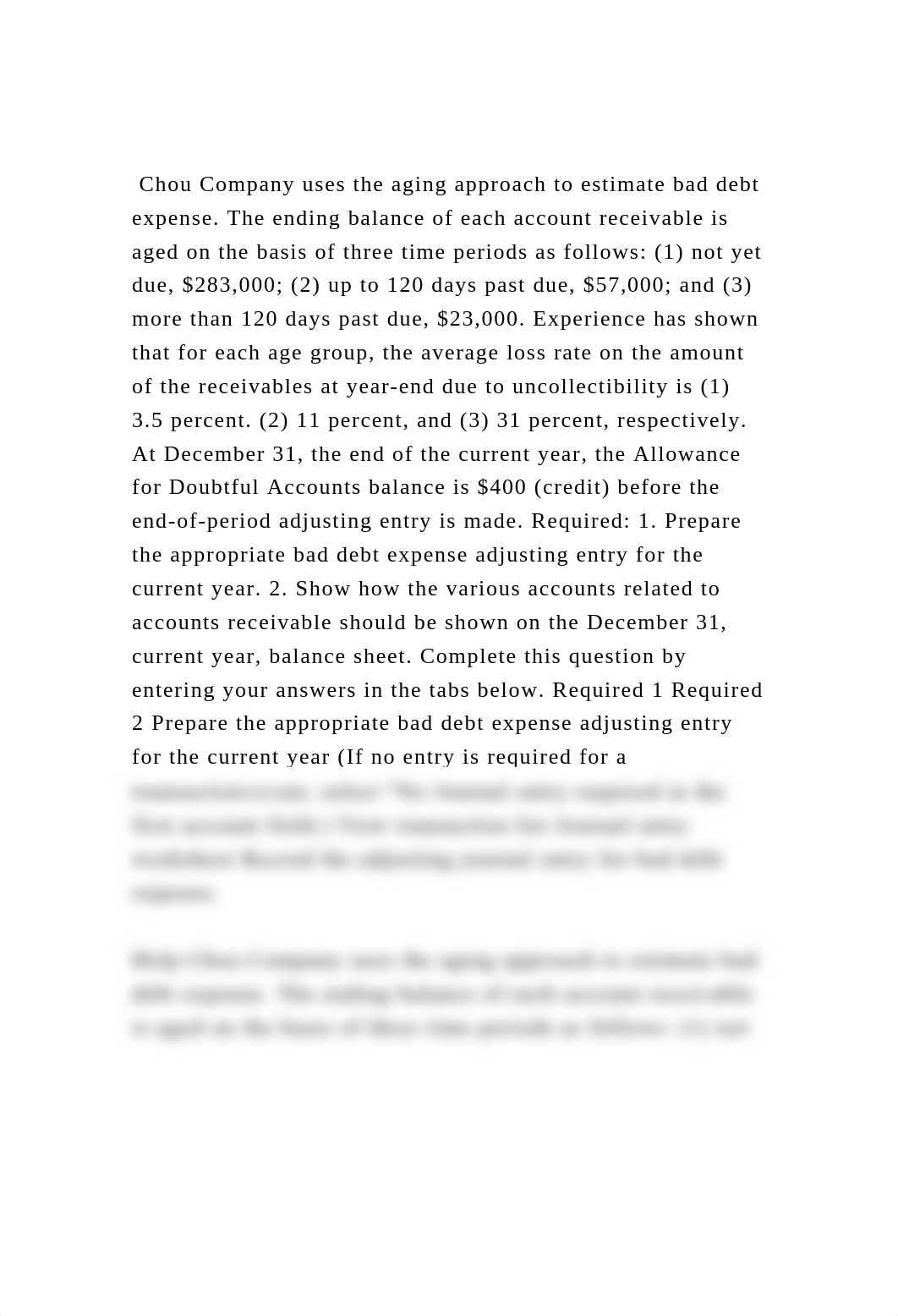 Chou Company uses the aging approach to estimate bad debt expense.docx_d930sbxq6jz_page2