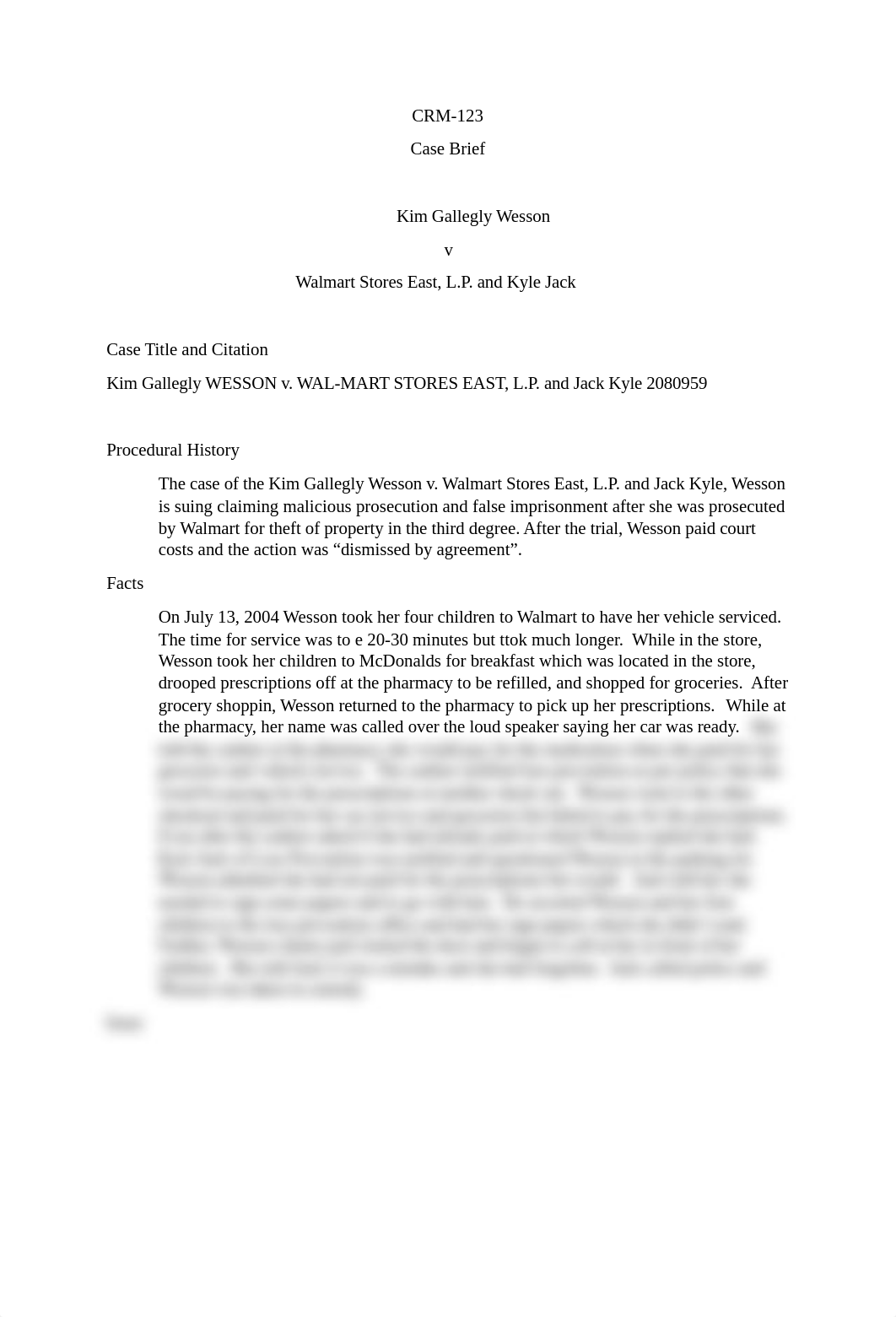 Wesson v Walmart Case Brief.docx_d93blgotepo_page1