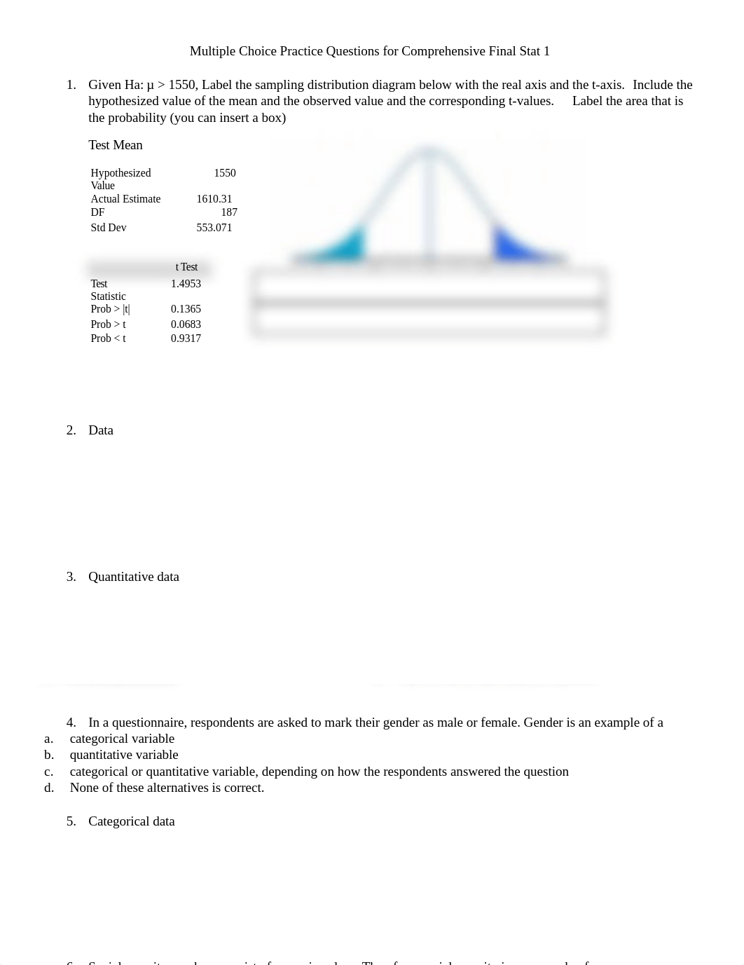 Multiple Choice Quesions for a Comprehensive Review of Stat 145.docx_d93hhce8449_page1