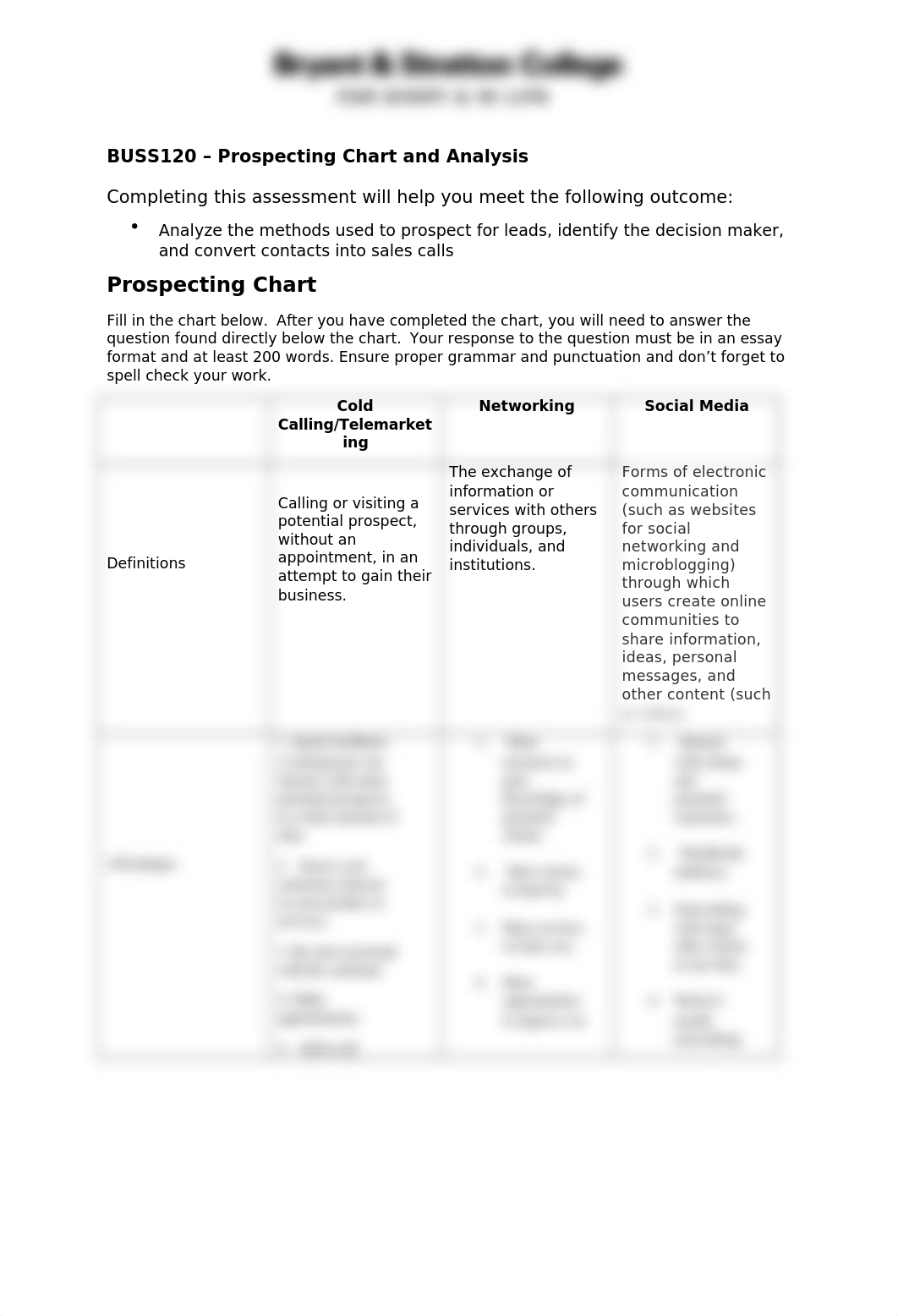 BUSS120 Prospecting Chart .docx_d93llegm484_page1