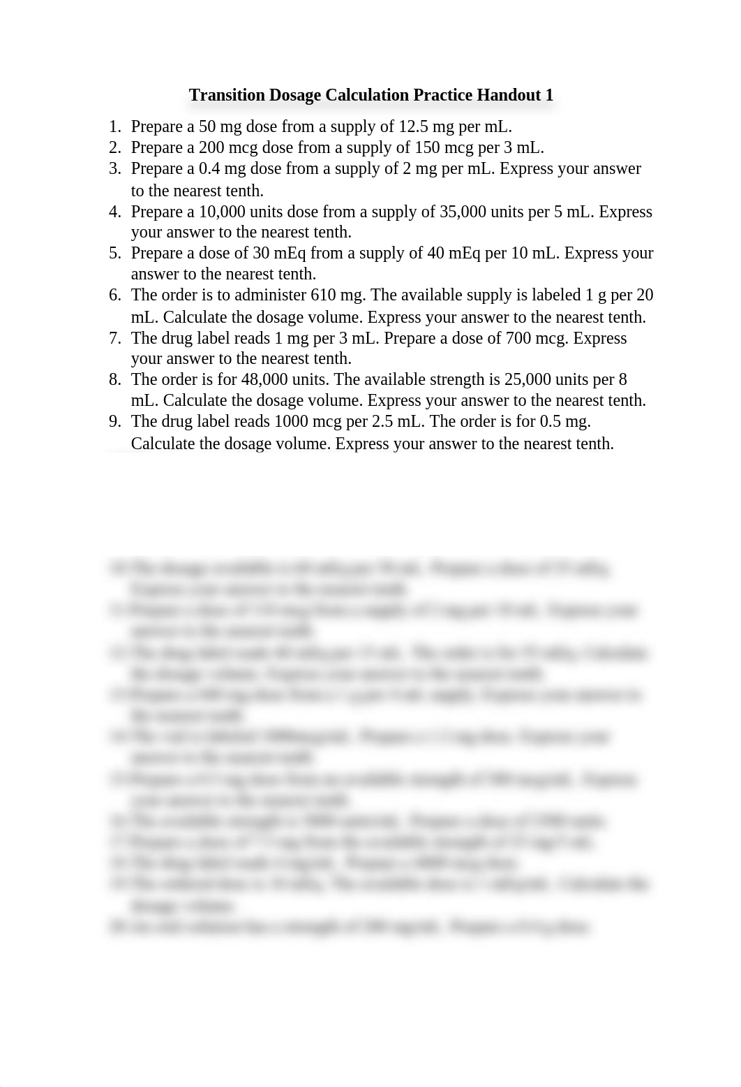 Transition Dosage Calculation Practice Question.docx_d942md7i6cs_page1