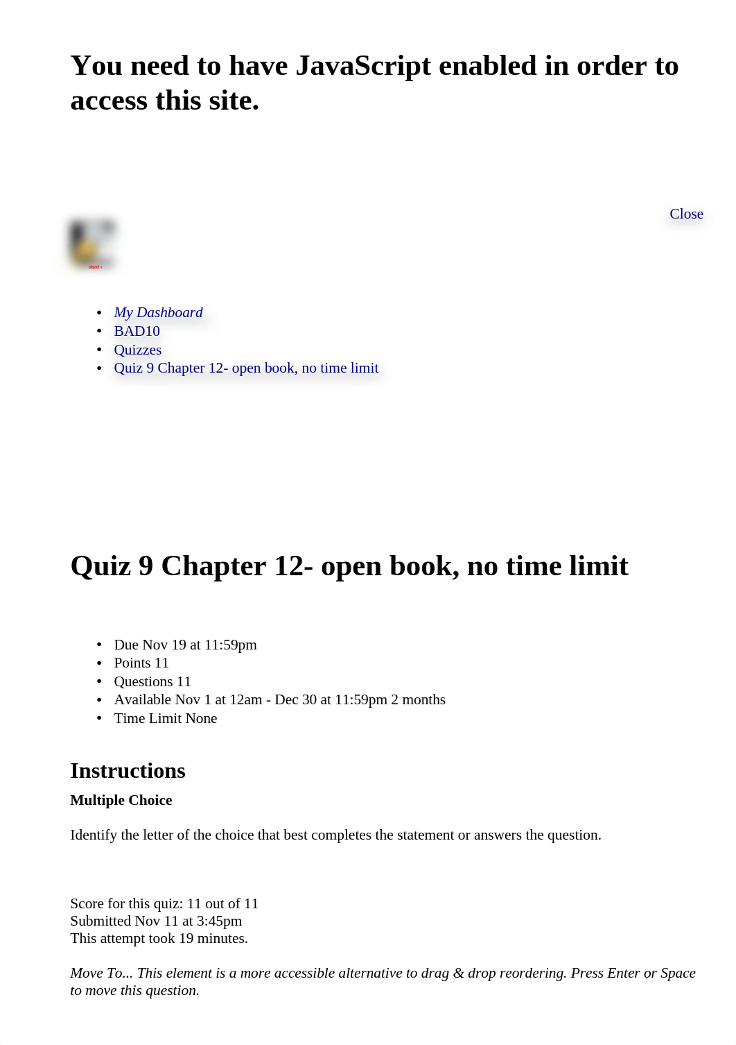 Quiz 9 Chapter 12- open book, no time limit: BAD10: American Business in Its Global Context: Section_d94jklyefxt_page1