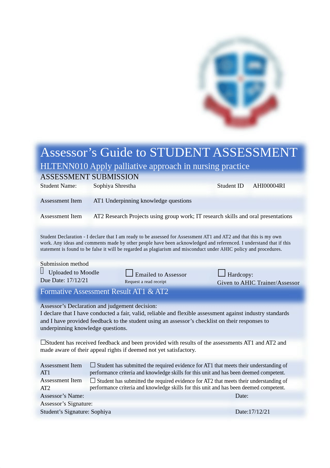 AG_Student_HLTENN010 Apply complete assessment.docx_d94o3hhasz6_page1