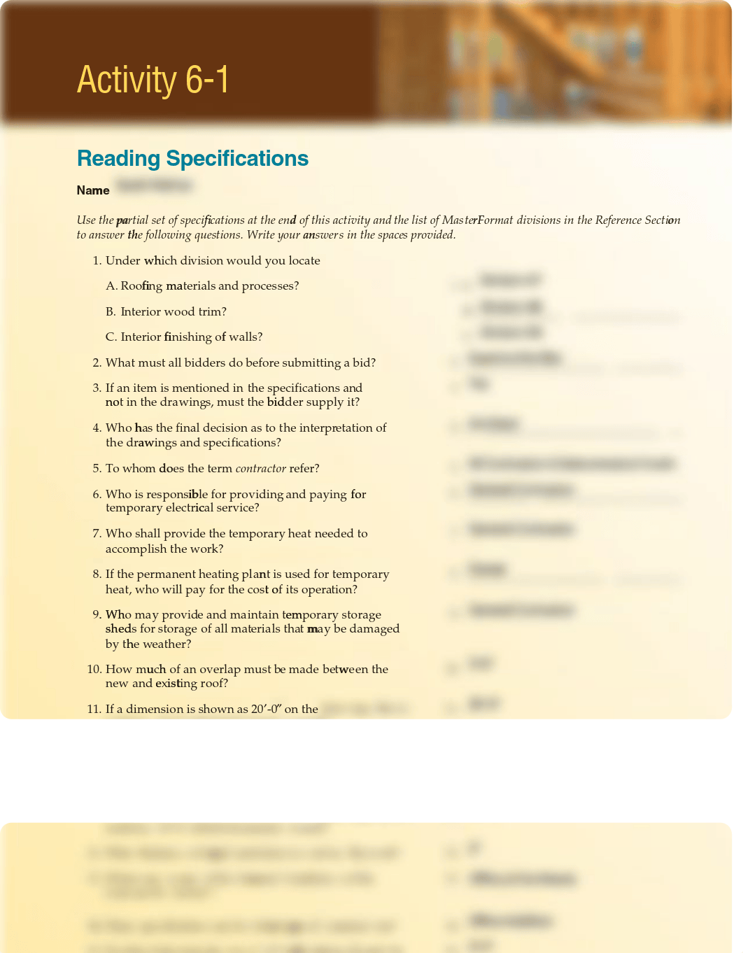 UNIT 06 - Specifications and Building Codes - Activity 6-1 - Sarah Mathes.pdf_d94v85hbqkf_page1