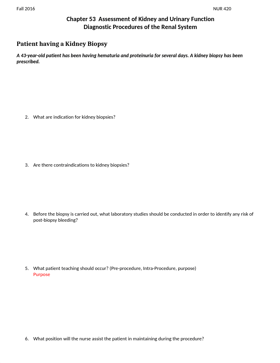 Brunners Ch 53  Diagnostic Procedures of Renal System WS Answers.docx_d953733evmr_page1