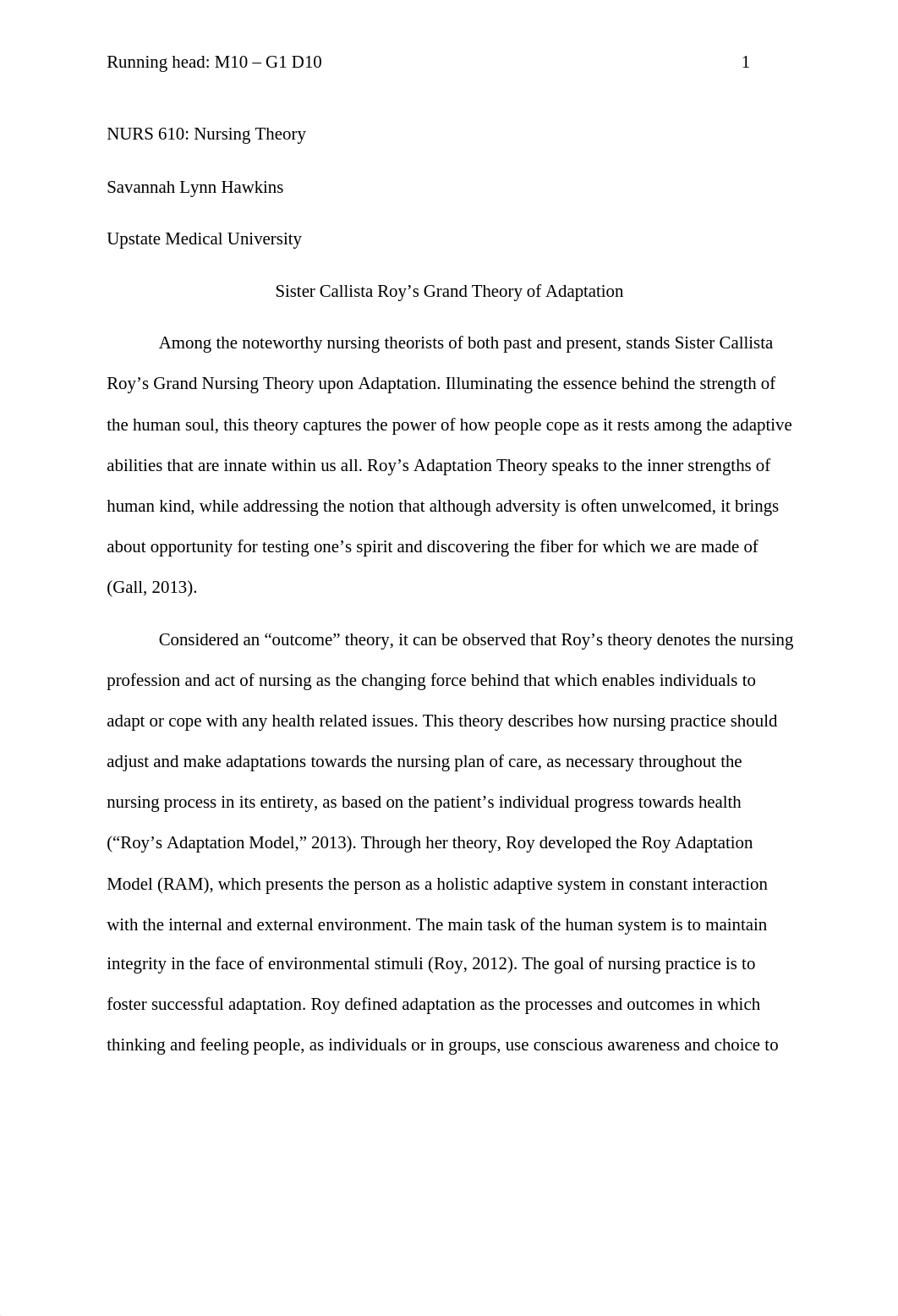 M10 - G1 D10 - Sister Callista Roy's Grand Theory of Adaptation_d953e18qqc4_page1