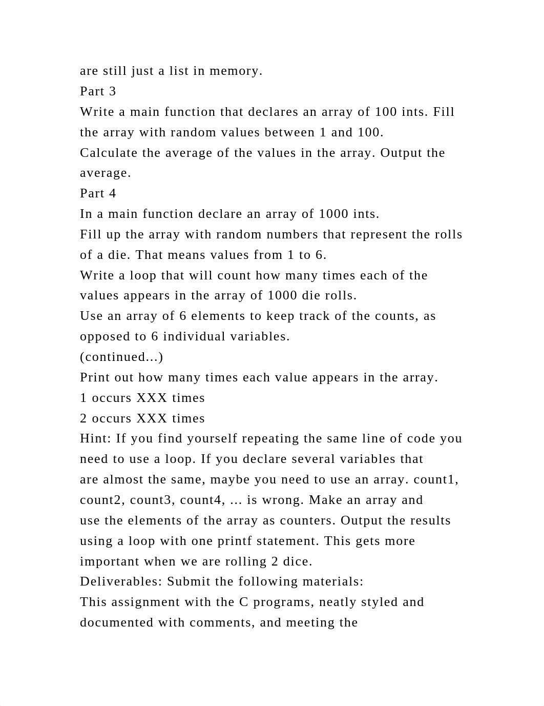 I ONLY NEED PART 4 I HAVE DONE 1,2,3ArraysThis assignment is des.docx_d9555tkp5y6_page3