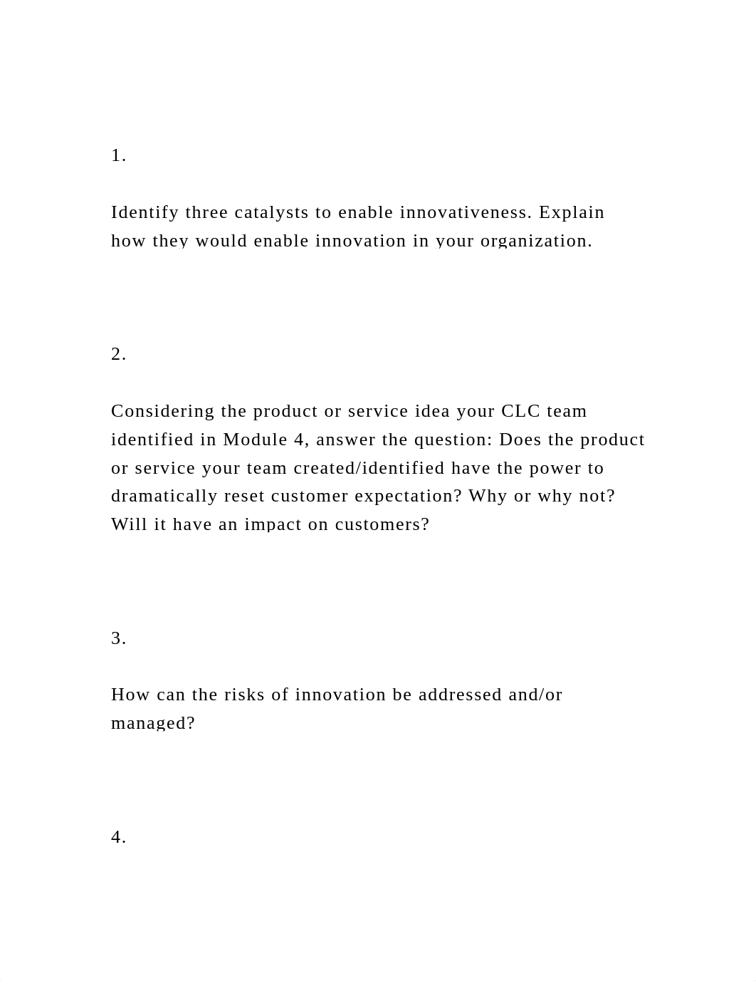 1.Identify three catalysts to enable innovativeness. Explain h.docx_d95lnnbe55i_page2