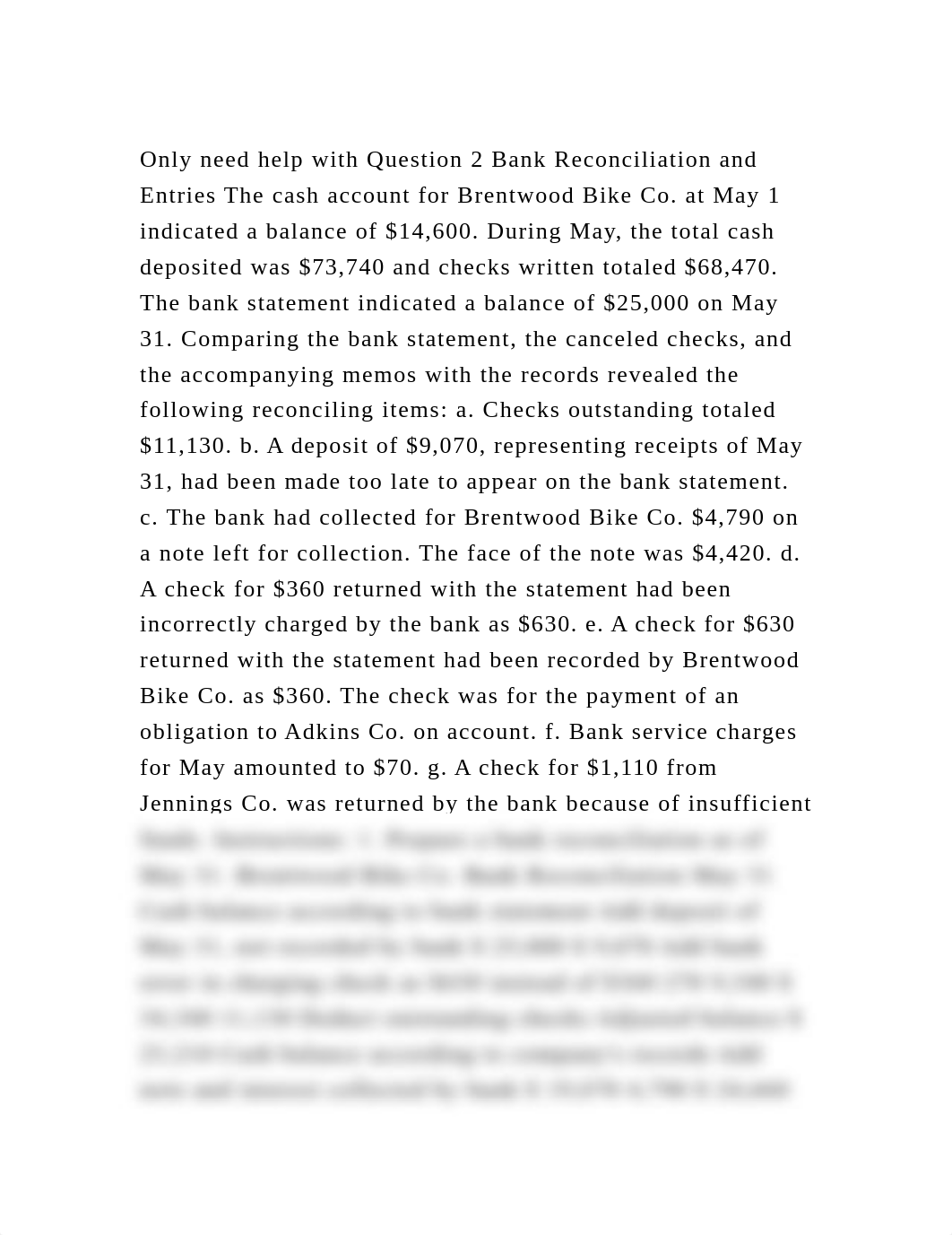 Only need help with Question 2 Bank Reconciliation and Entries The c.docx_d95u100sfyw_page2