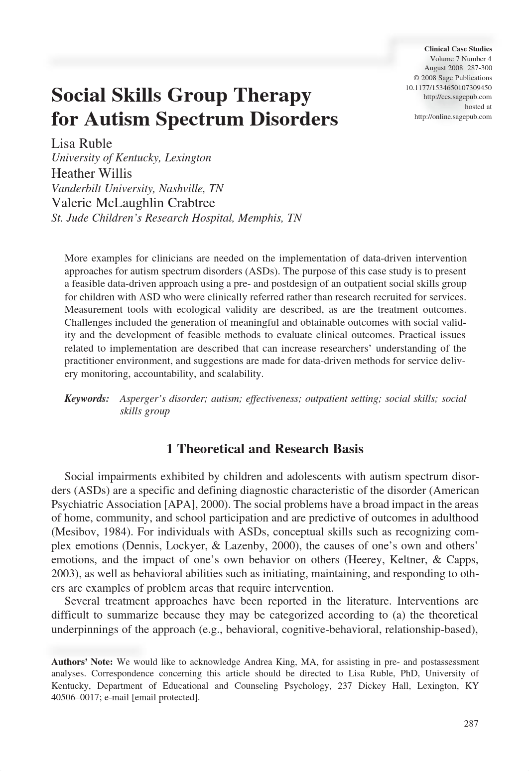 Article 1 - Social Skills Group Therapy for Autism Spectrum Disorder.pdf_d964bj7y1et_page1