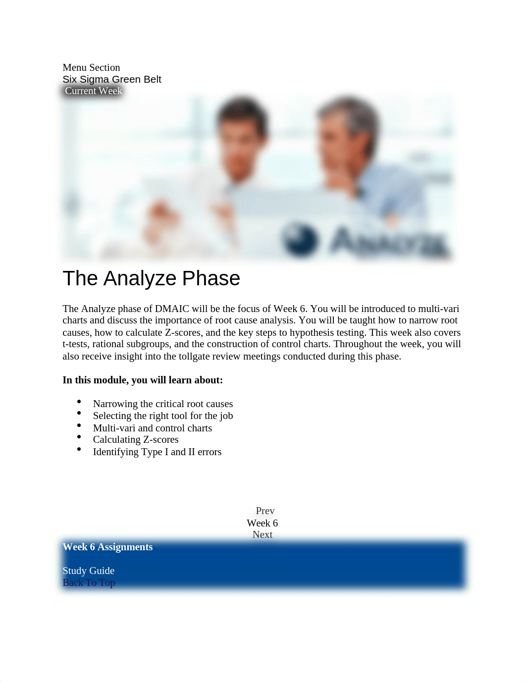 Villanova University - Six Sigma Green Belt - Week 6 - The ANALYZE Phase.docx_d96jf44mk5n_page1