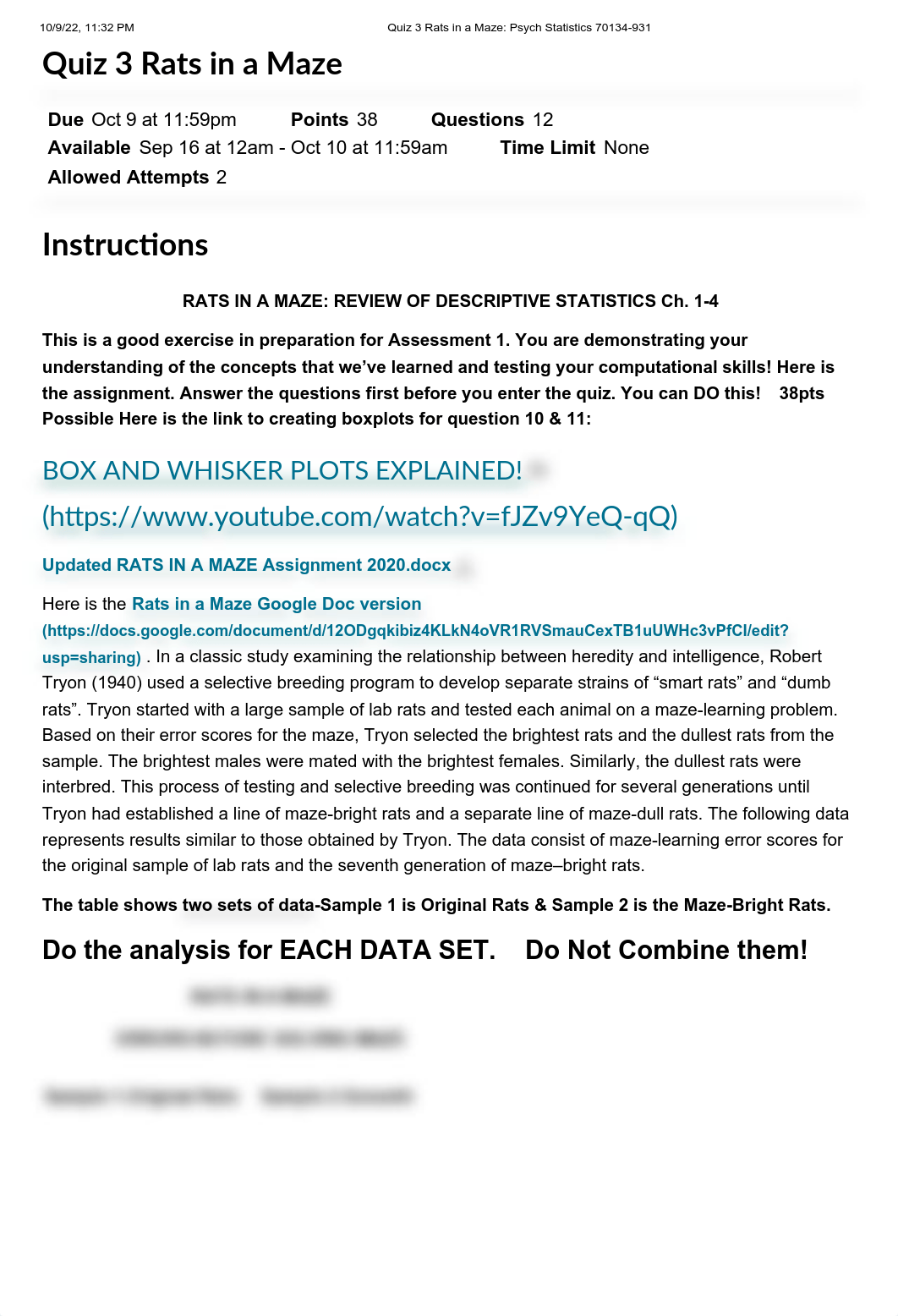 Quiz 3 Rats in a Maze_ Psych Statistics 70134-931.pdf_d96jgd4p4x7_page1