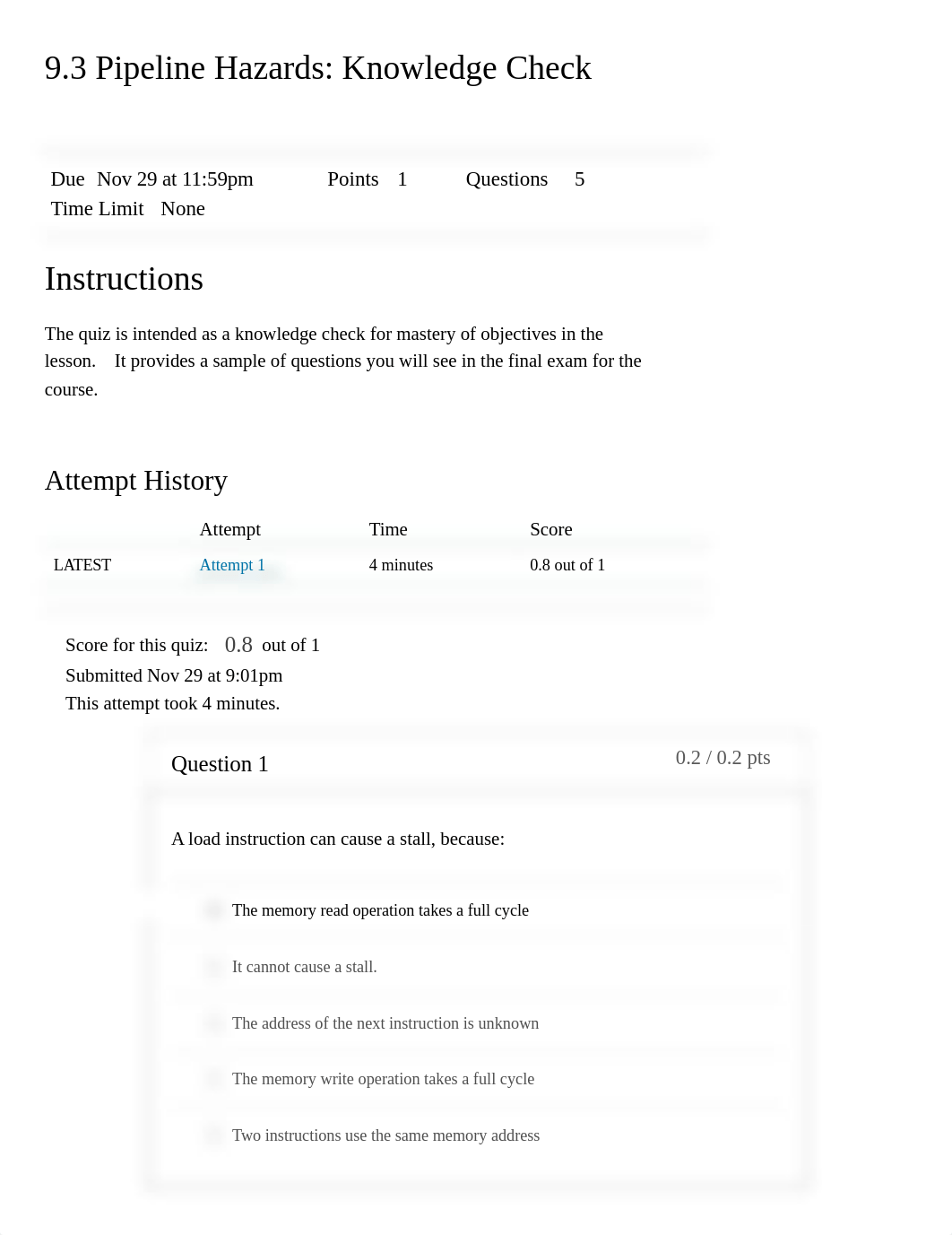 9.3 Pipeline Hazards_ Knowledge Check_ CSE230_EEE230_ Computer Org_Assemble Lang Prog (2020 Fall - B_d96kj0o05dy_page1