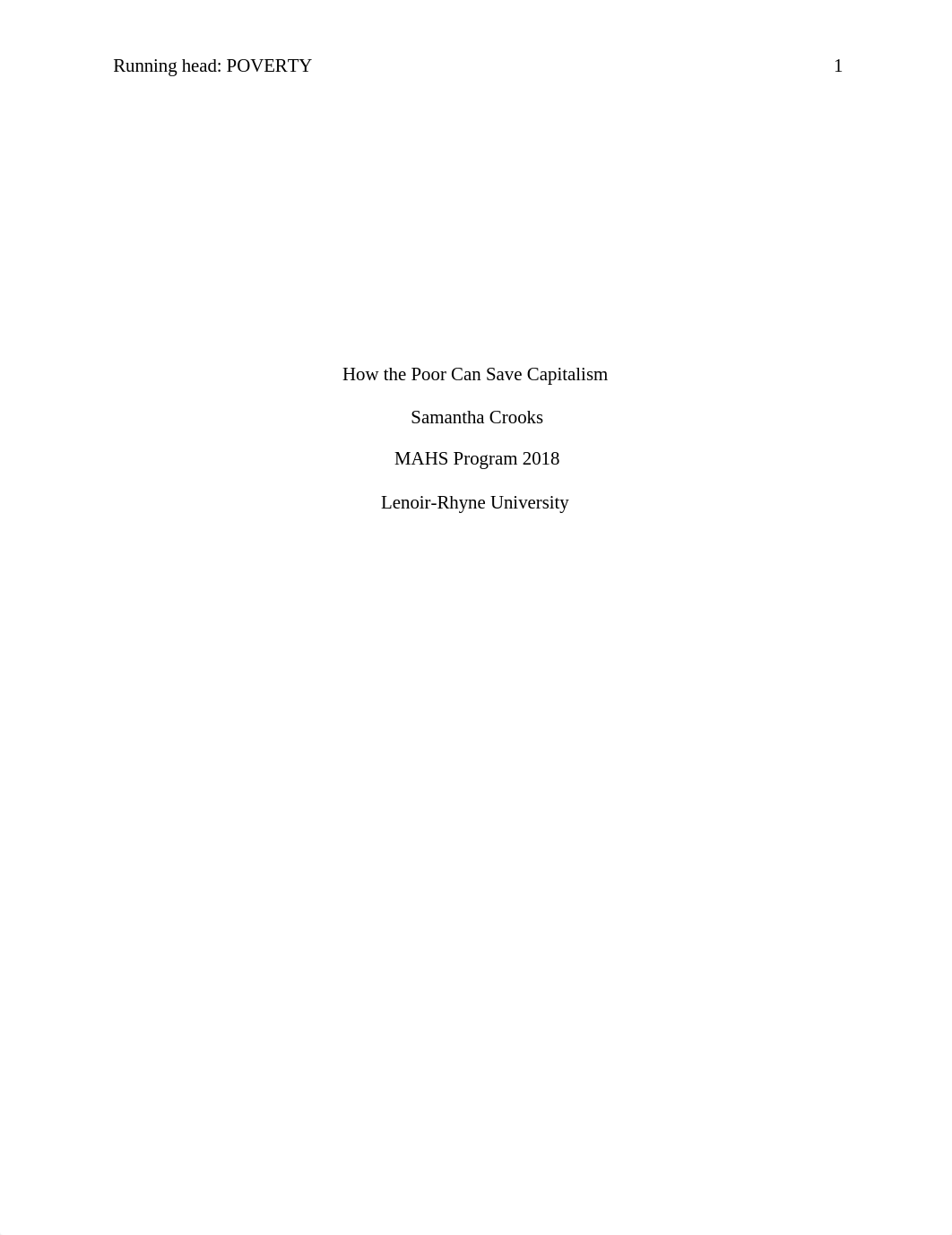 HCS 505 How the Poor Can Save Capitalism Paper.docx_d96mrdozu3y_page1