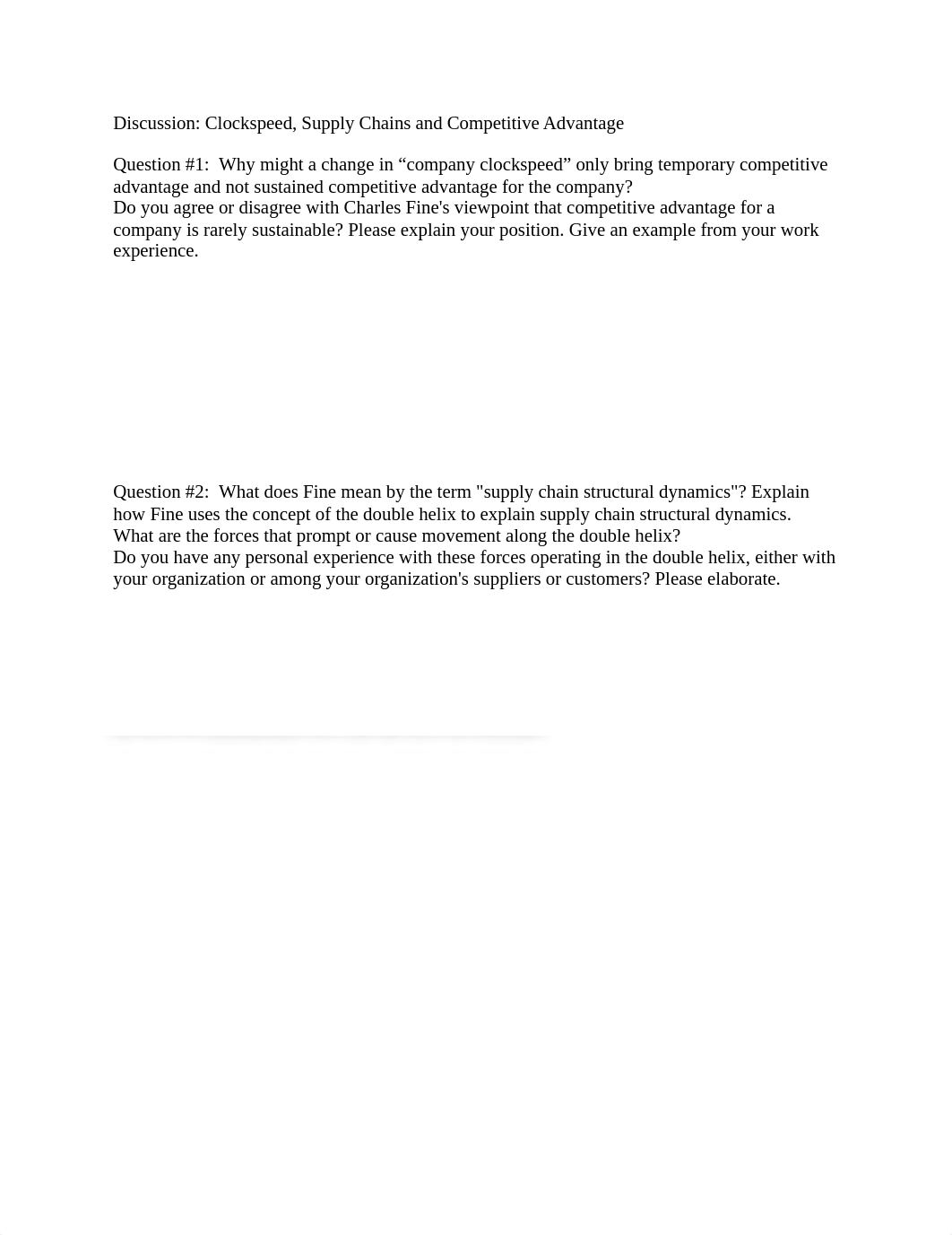 Discussion- Clockspeed, Supply Chains and Competitive Advantage .docx_d96ua1utj8m_page1