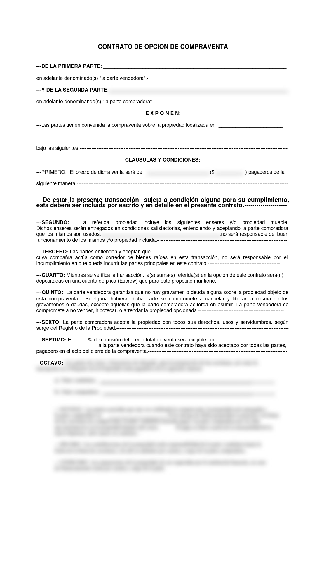 Modelo de contrato de opcion de compraventa - Taller 4.pdf_d97140ds5pq_page1